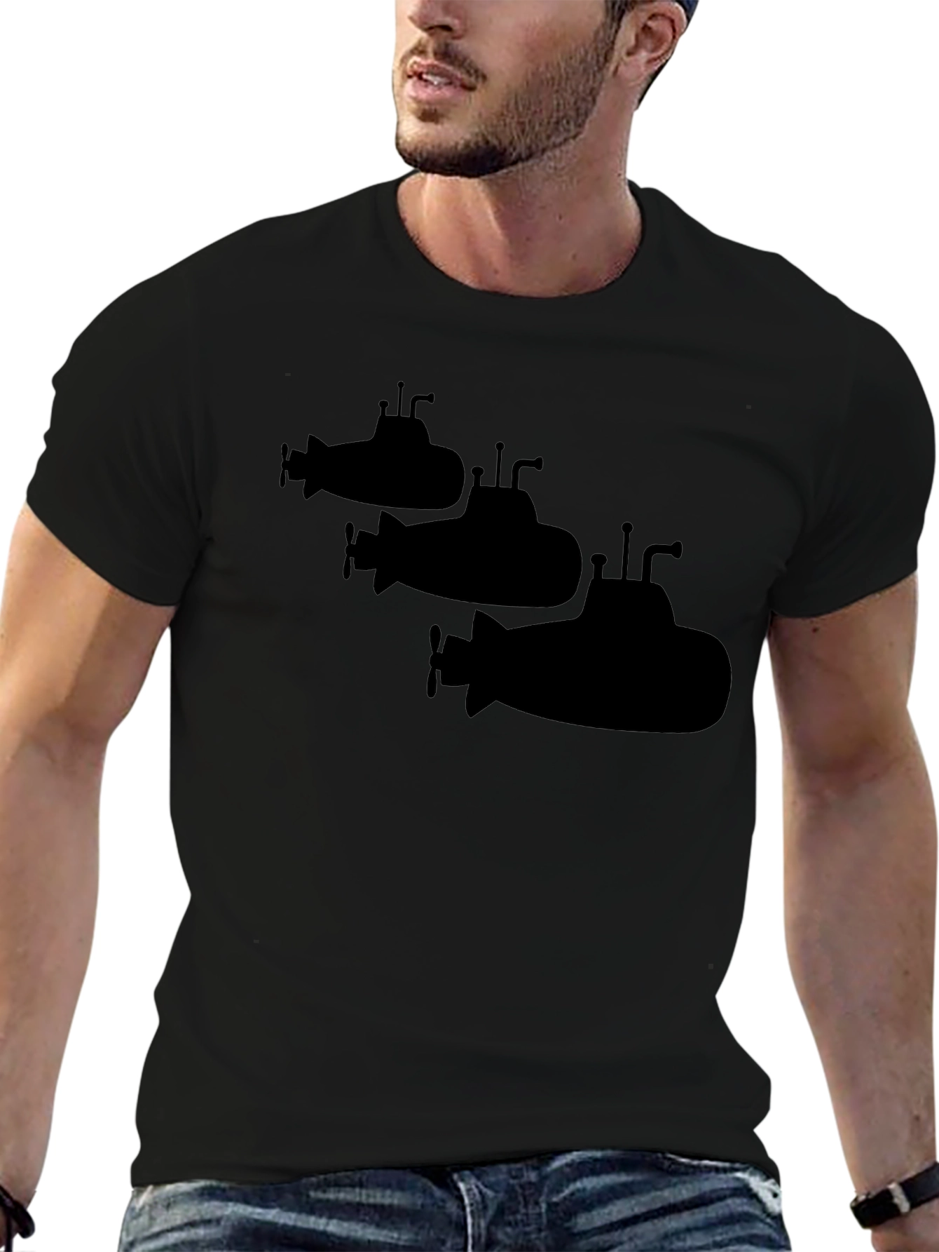Submarine Trio Graphic Tee - Classic Black T-Shirt