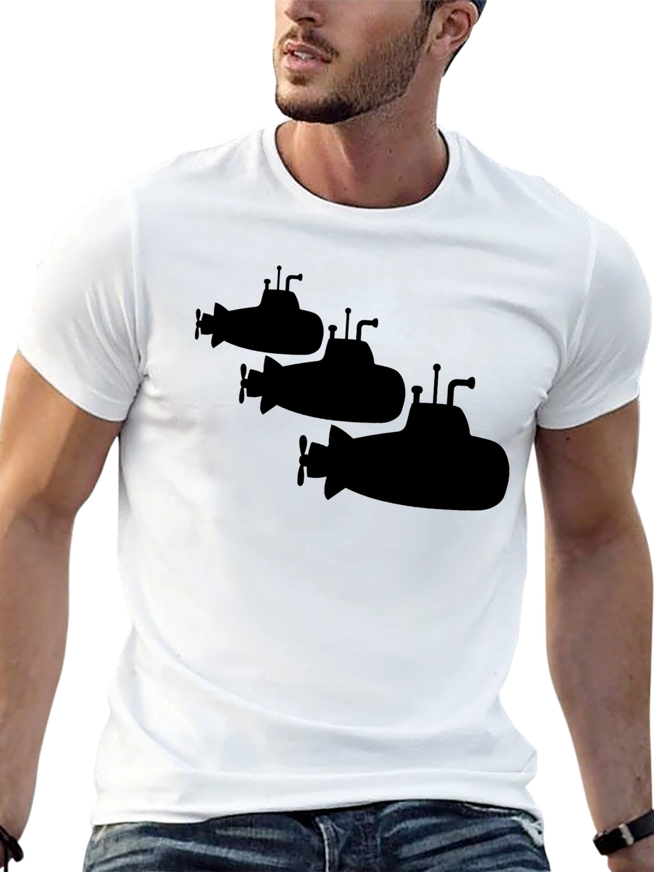 Submarine Trio Graphic Tee - Classic Black T-Shirt