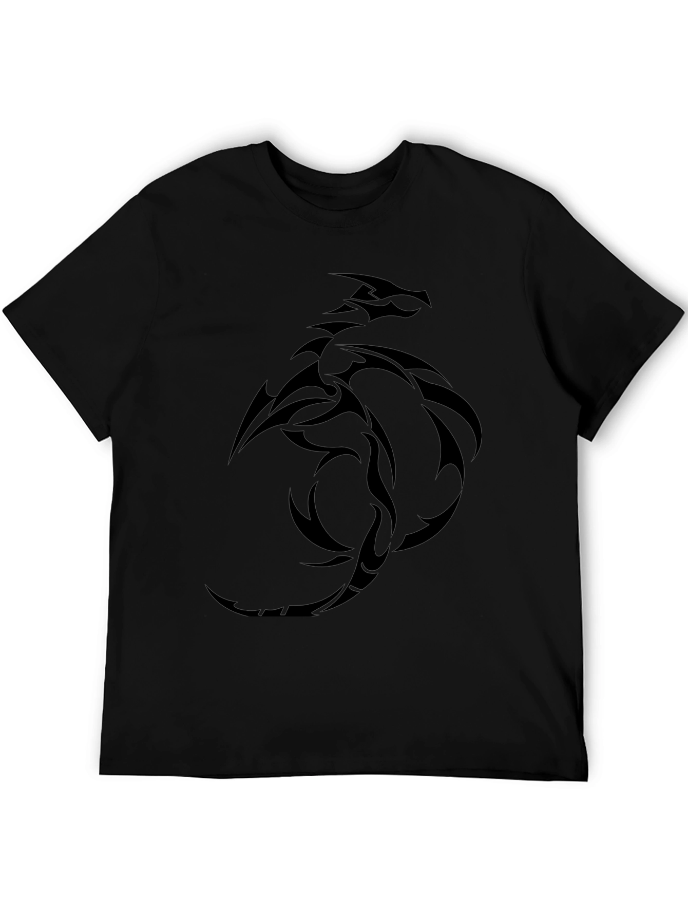Black Dragon Graphic Tee - Mens Casual T-Shirt