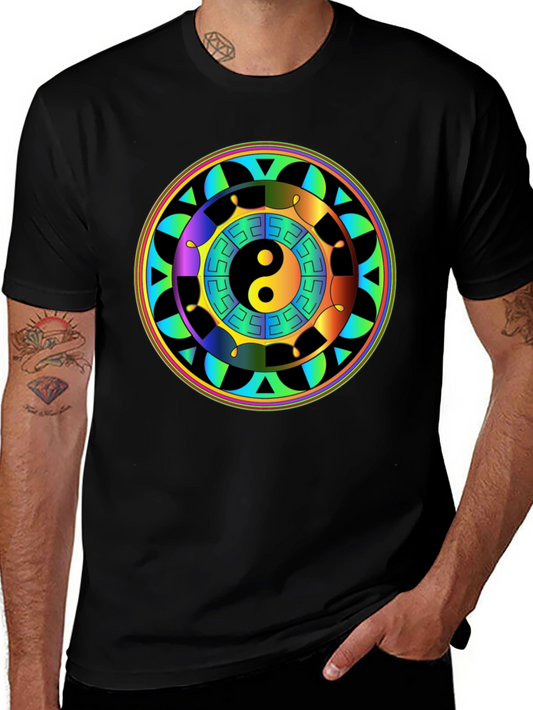Yin Yang Mandala T-Shirt - Colorful Design