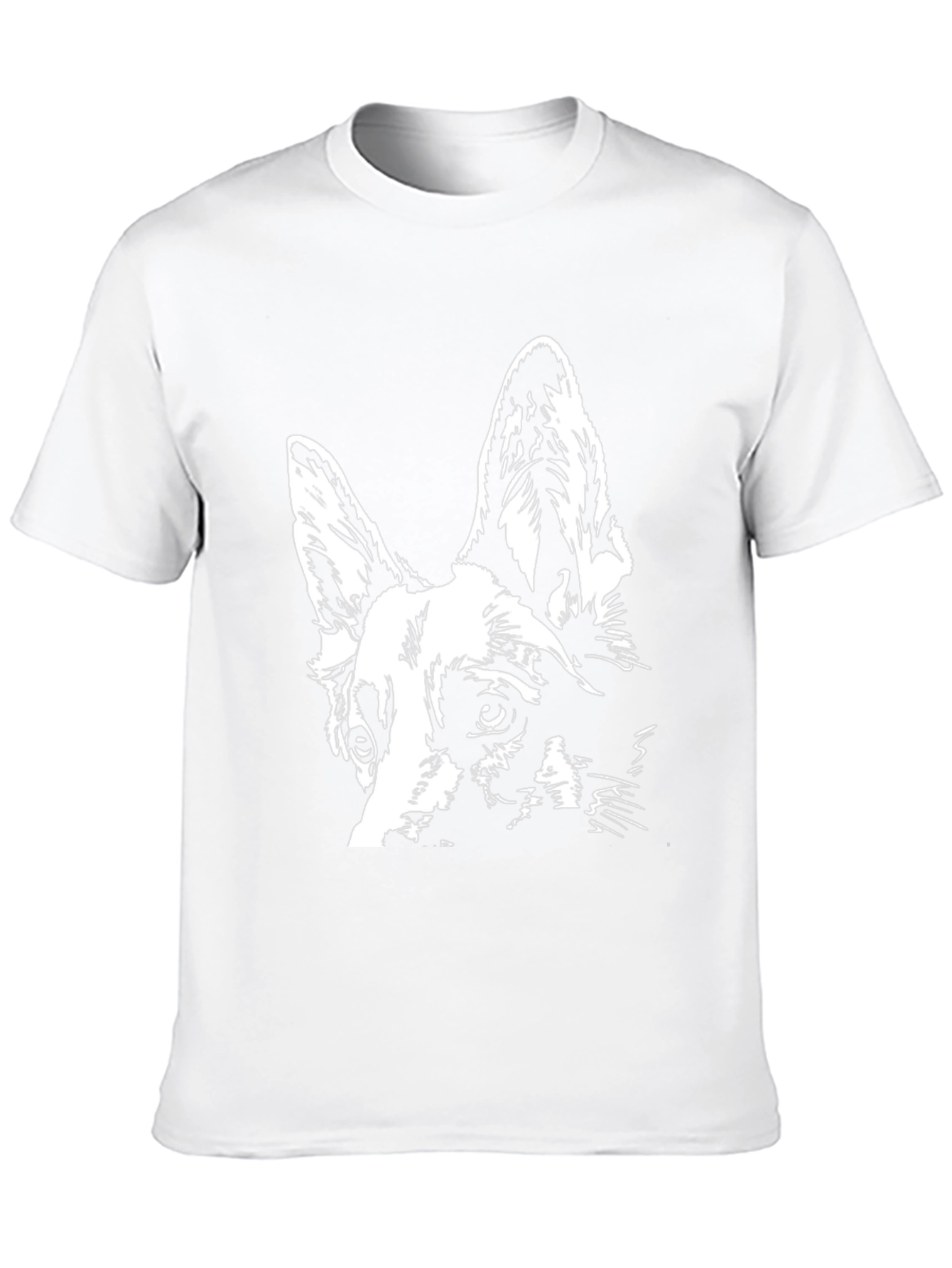 Black Dog Portrait T-Shirt - Canine Art Tee
