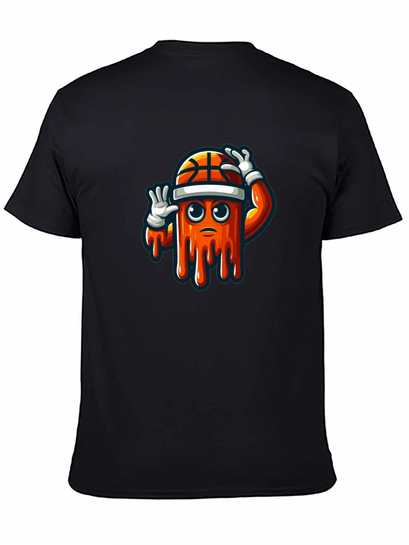 Mens Black Graphic Tee - Basketball Drip