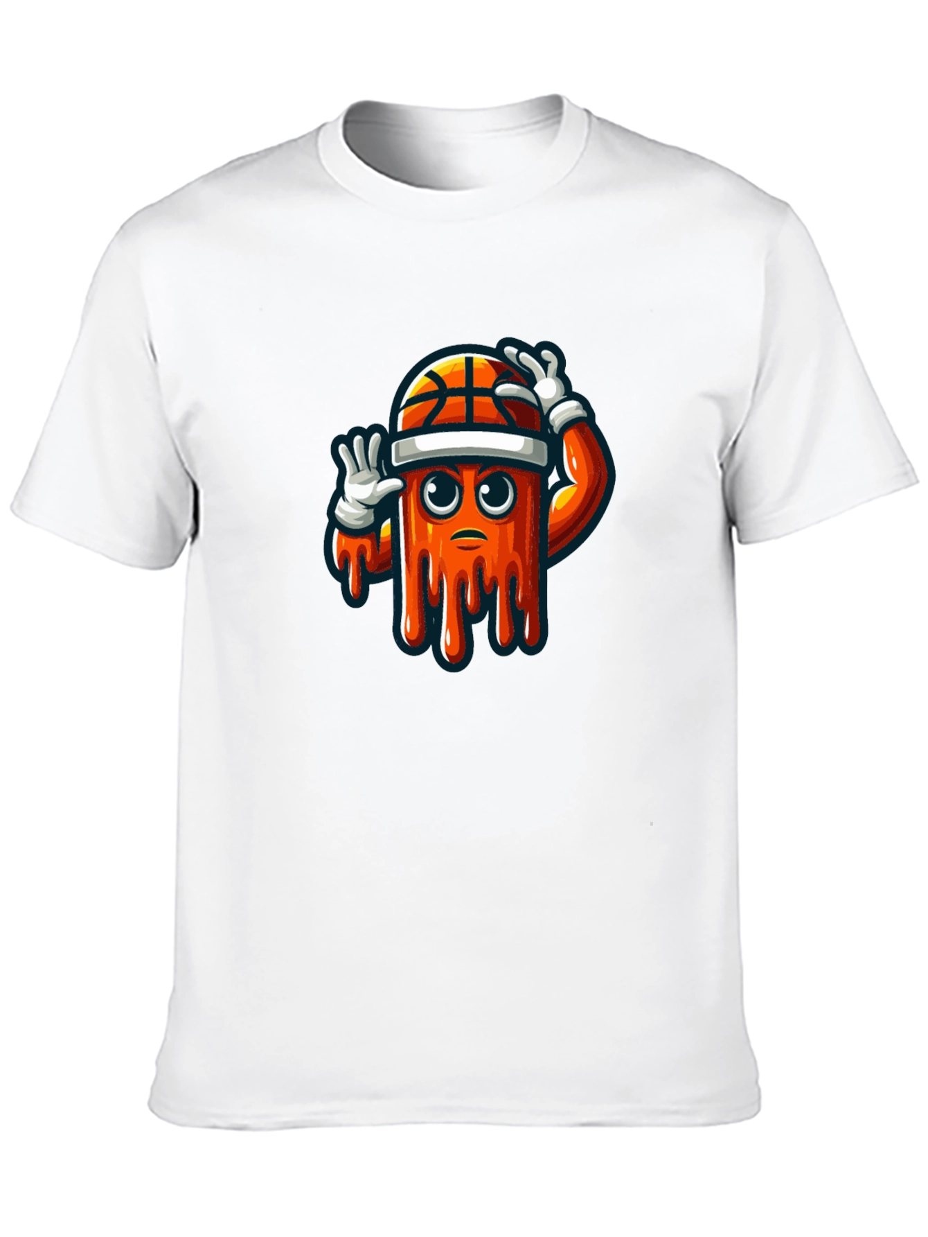 Mens Black Graphic Tee - Basketball Drip