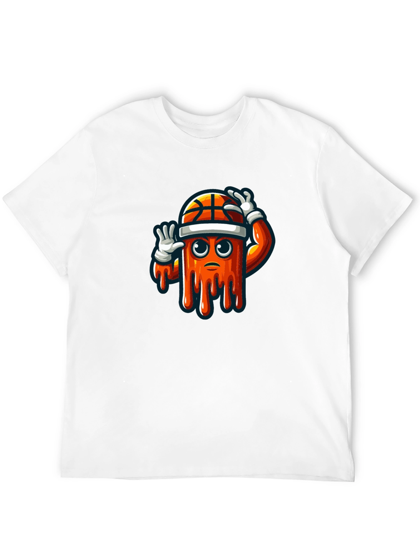 Mens Black Graphic Tee - Basketball Drip