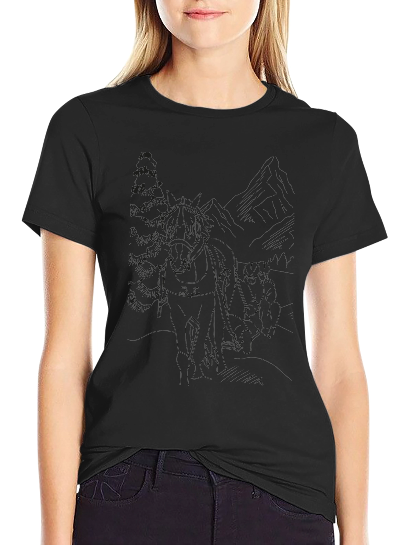 Mens Solid Black Short Sleeve T-Shirt