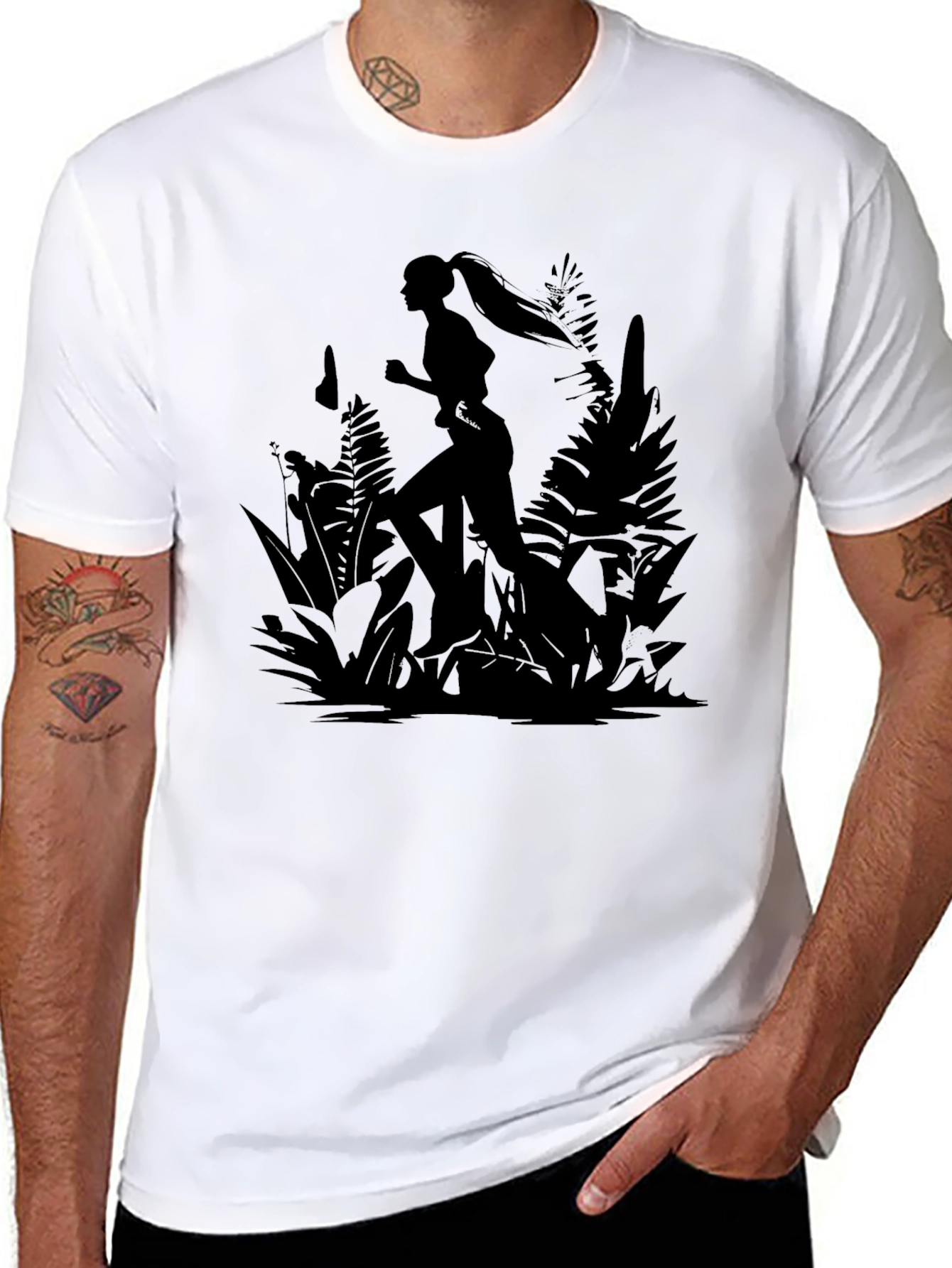 Black Running Silhouette T-Shirt