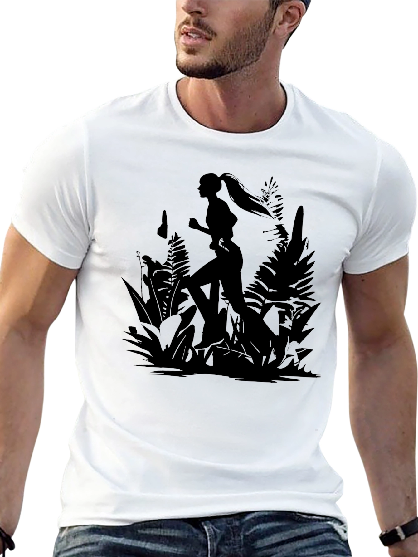 Black Running Silhouette T-Shirt
