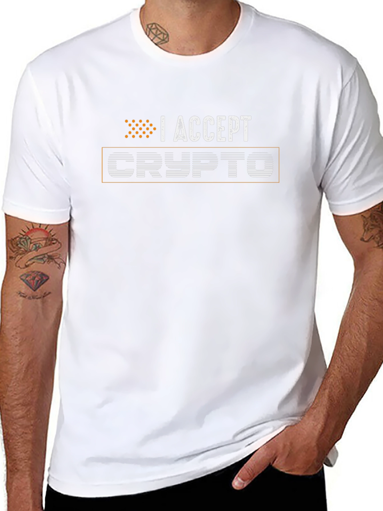 I Accept Crypto T-Shirt - Bitcoin Cryptocurrency Tee