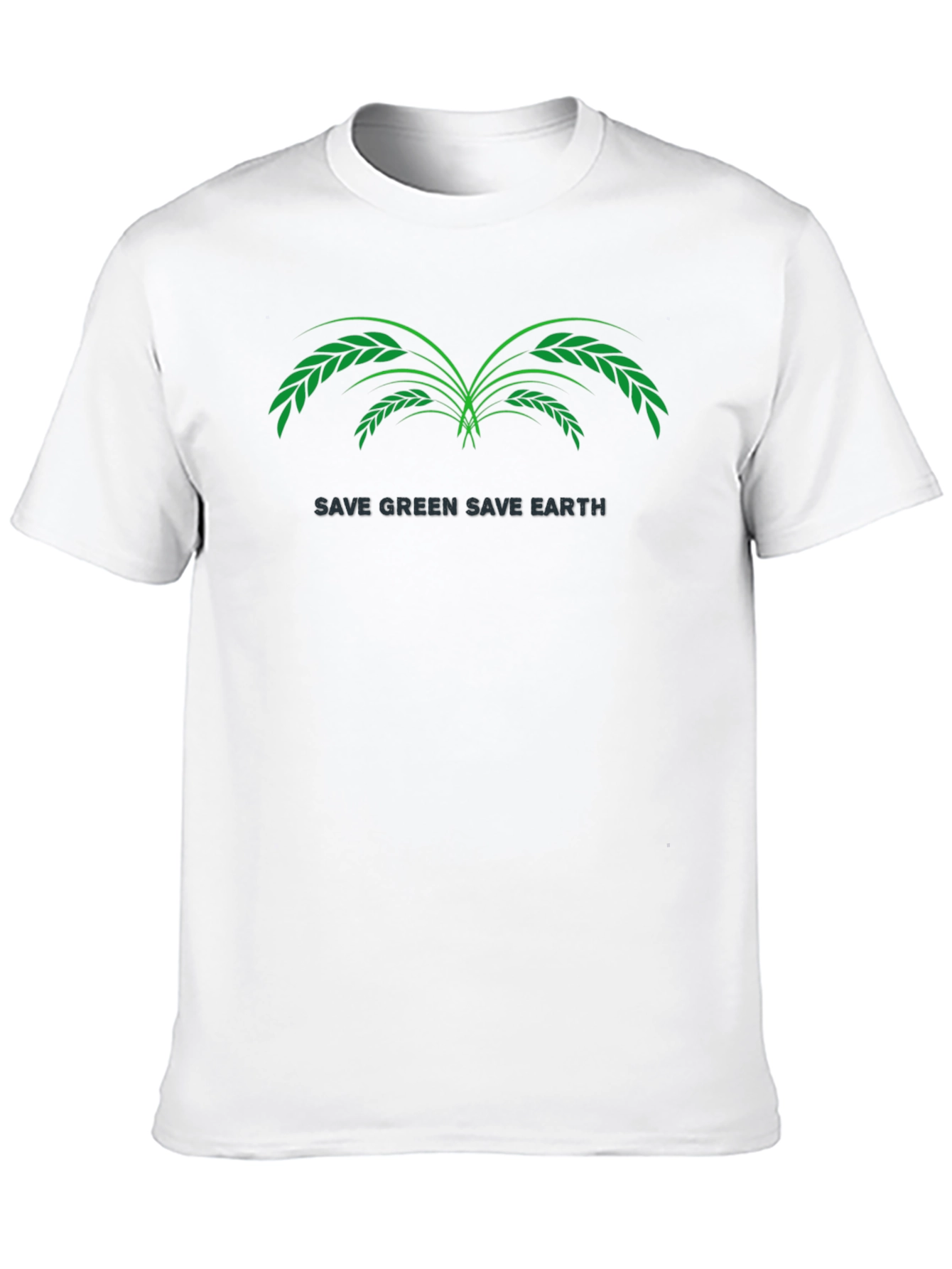 Eco-Friendly Black T-Shirt: Save Green Save Earth