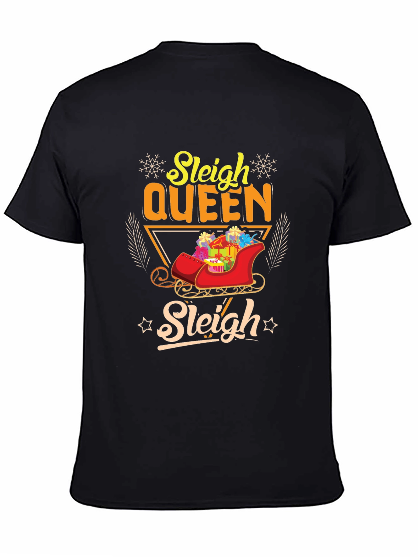 Sleigh Queen Christmas T-Shirt Holiday Festive Tee