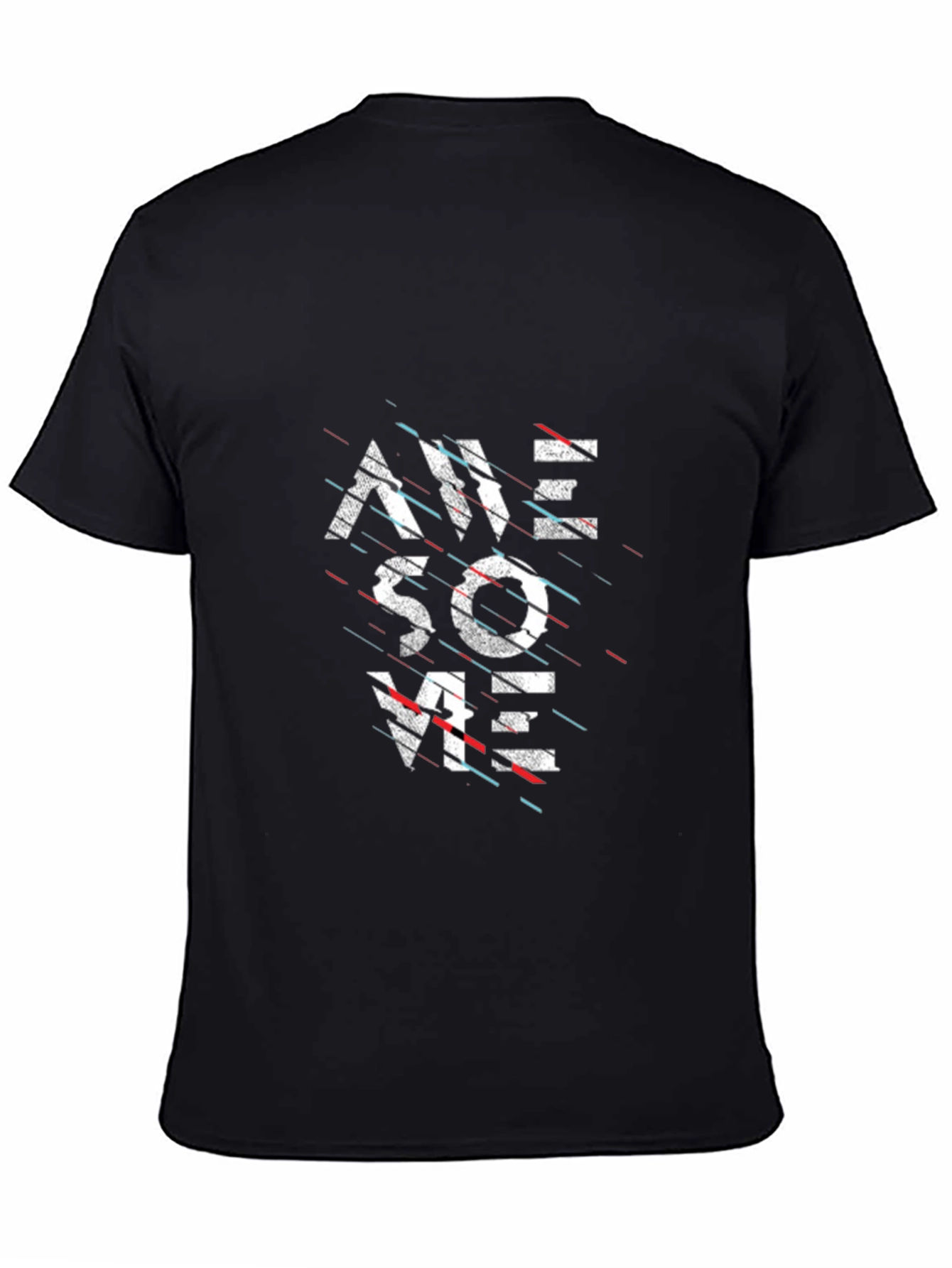 Awesome Graphic Print Black T-Shirt
