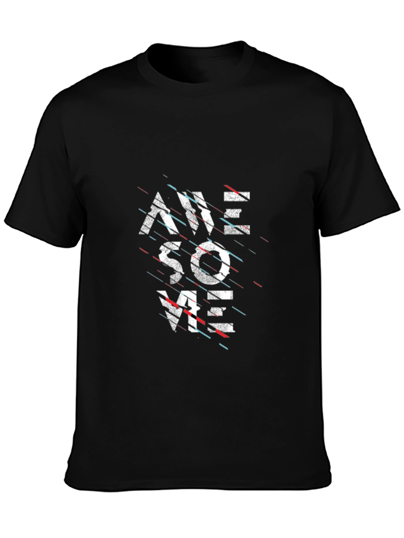 Awesome Graphic Print Black T-Shirt