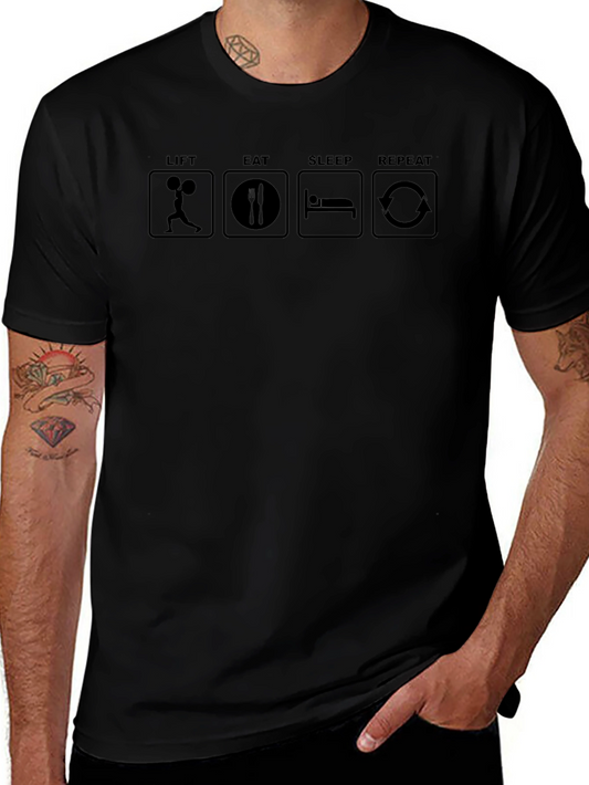 Lift Eat Sleep Repeat Graphic T-Shirt