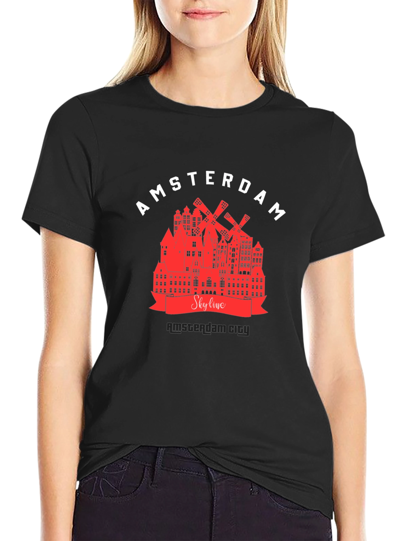 Amsterdam Skyline Graphic T-Shirt