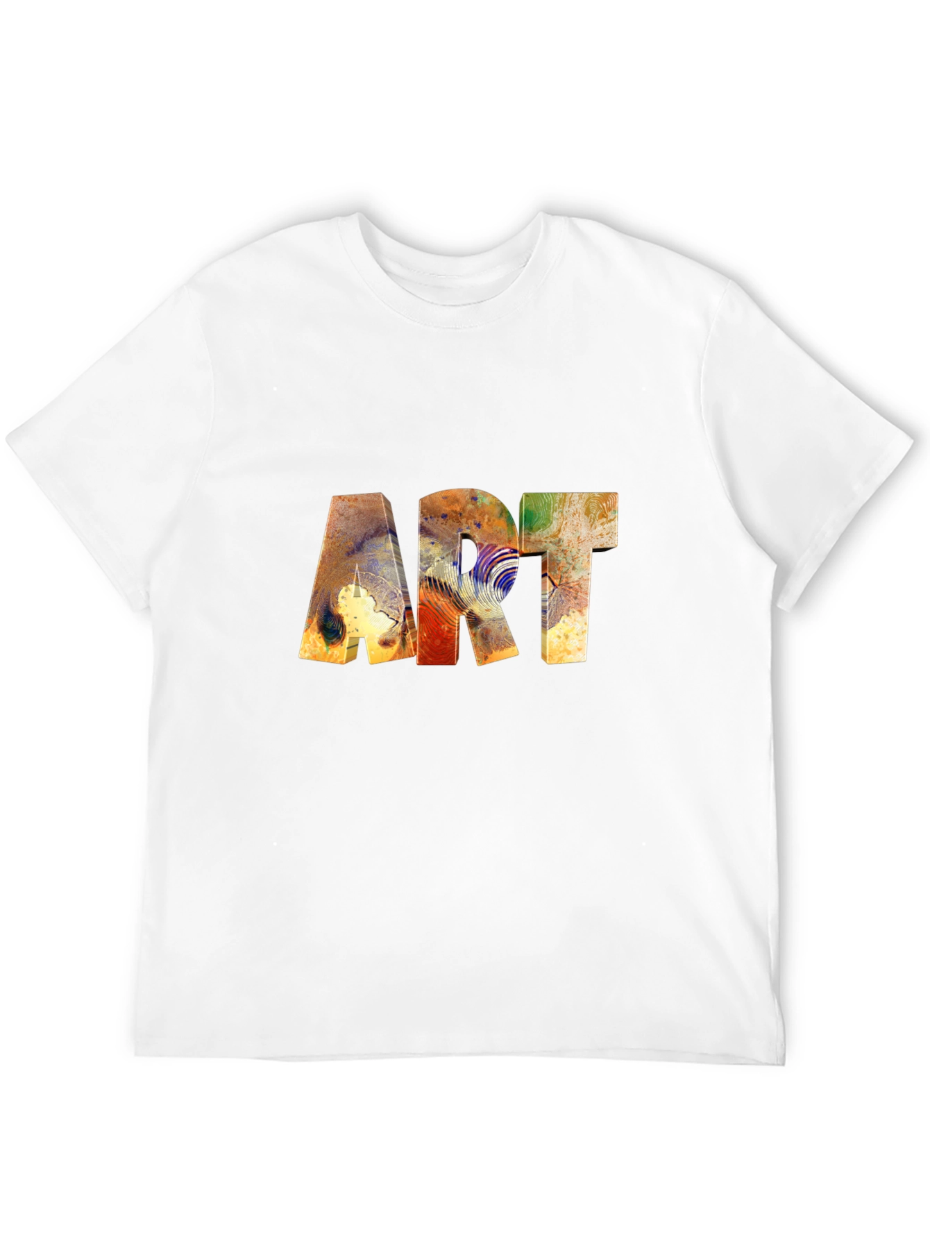 Abstract Art Print Black Tee Shirt