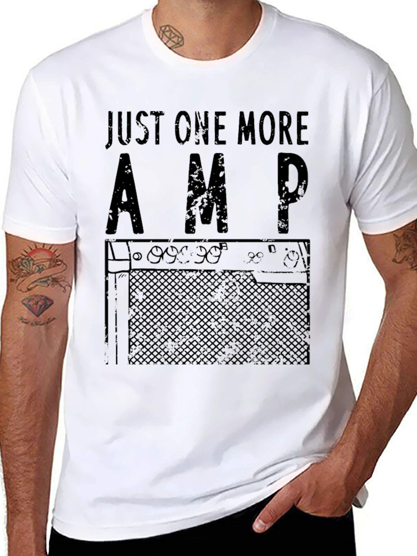 Just One More Amp Black Graphic T-Shirt