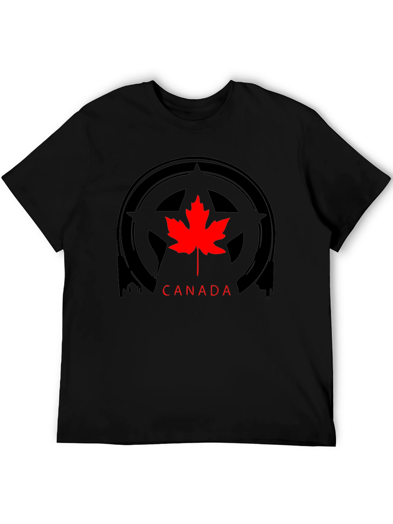 Canada Maple Leaf Graphic Black T-Shirt