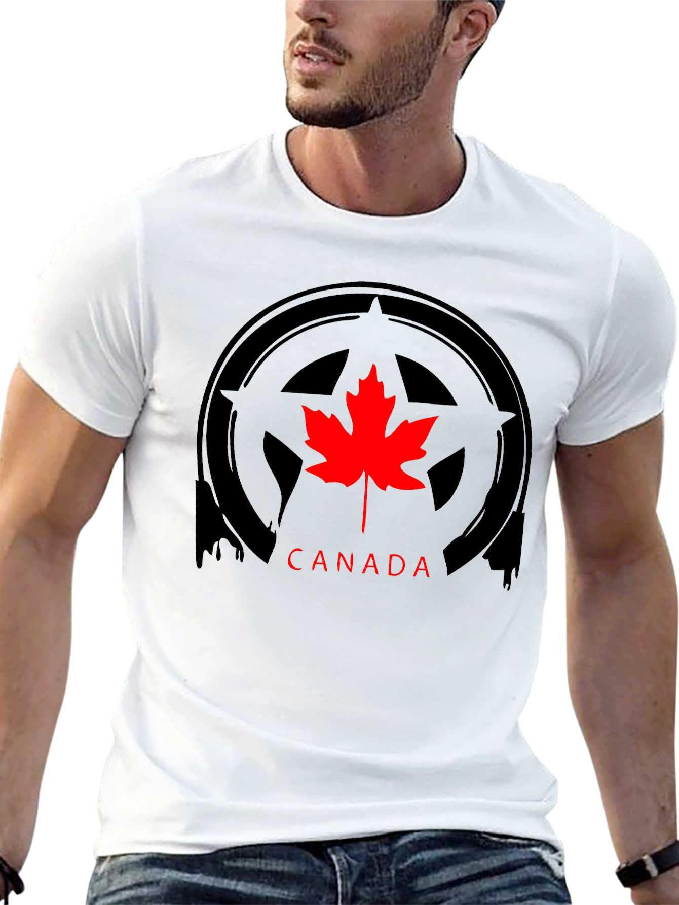 Canada Maple Leaf Graphic Black T-Shirt