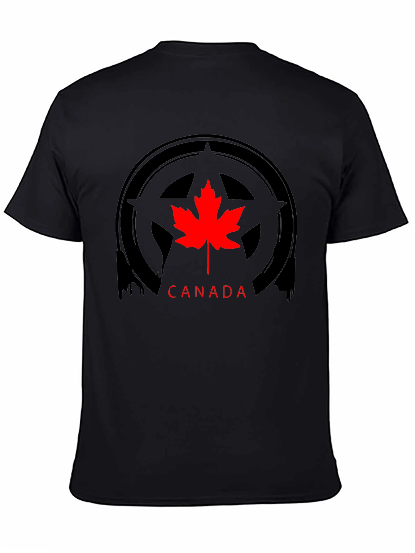 Canada Maple Leaf Graphic Black T-Shirt