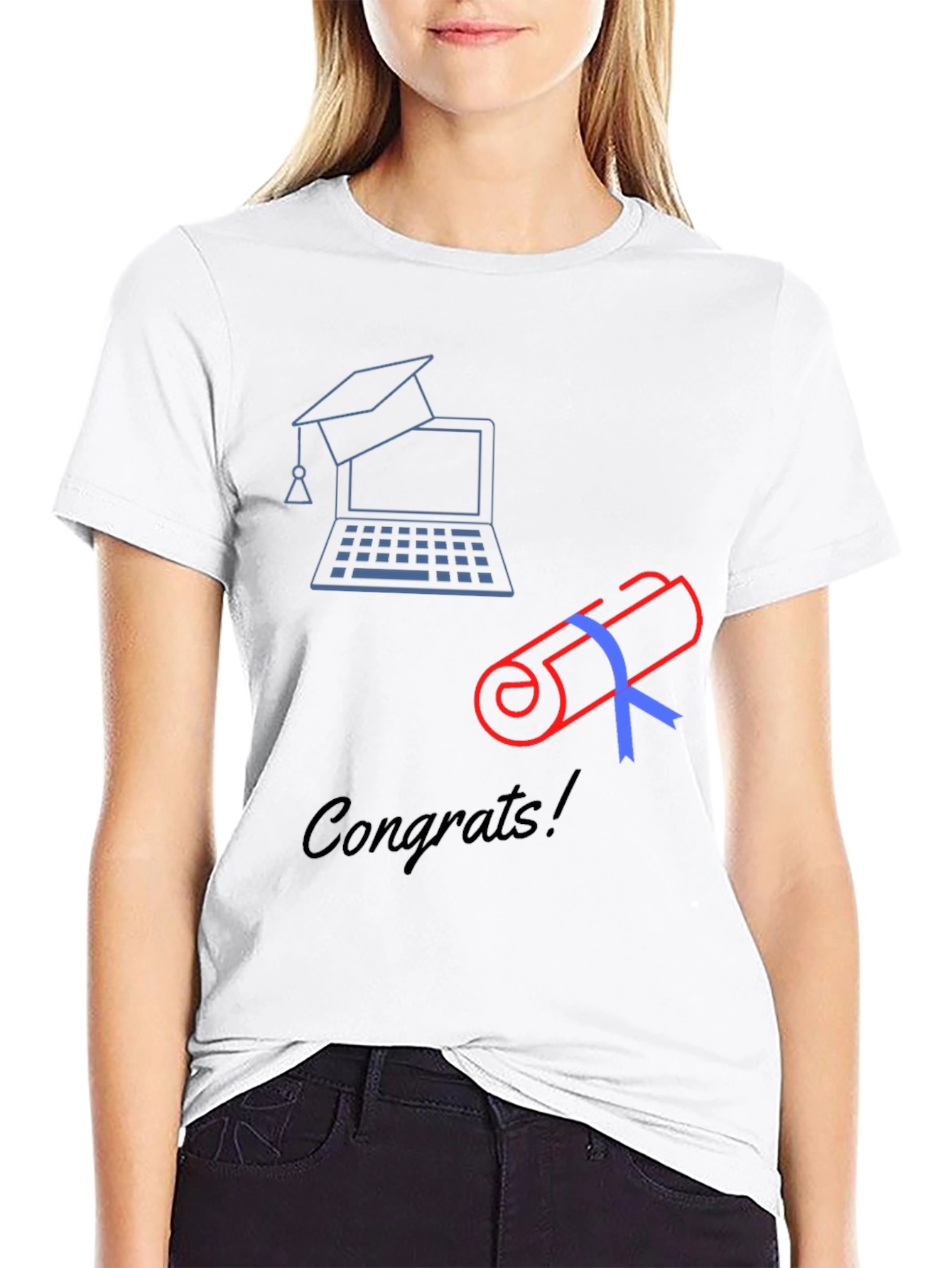 Congrats Grad! Graduation T-Shirt - Online Degree