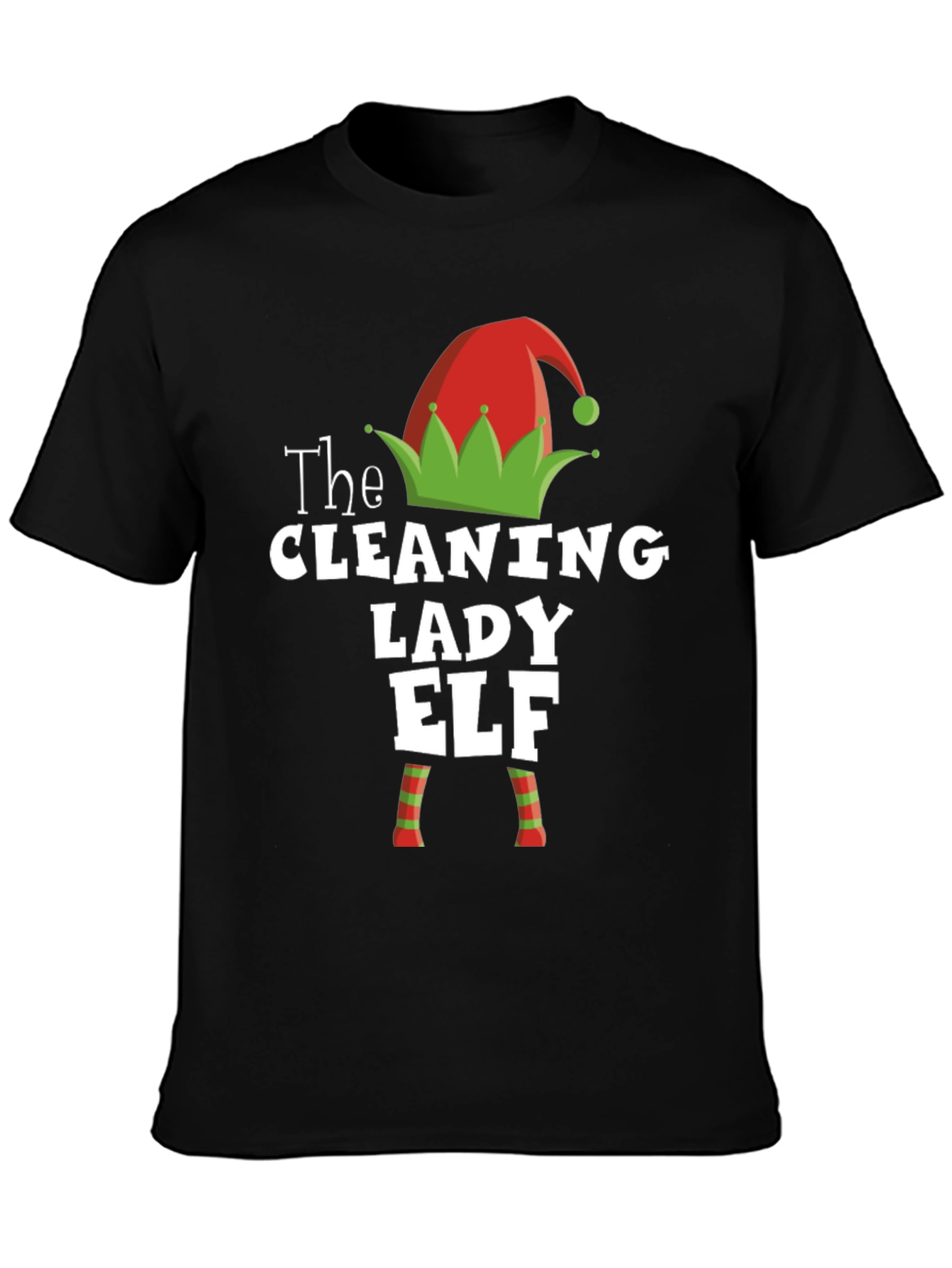 Cleaning Lady Elf Christmas T-Shirt