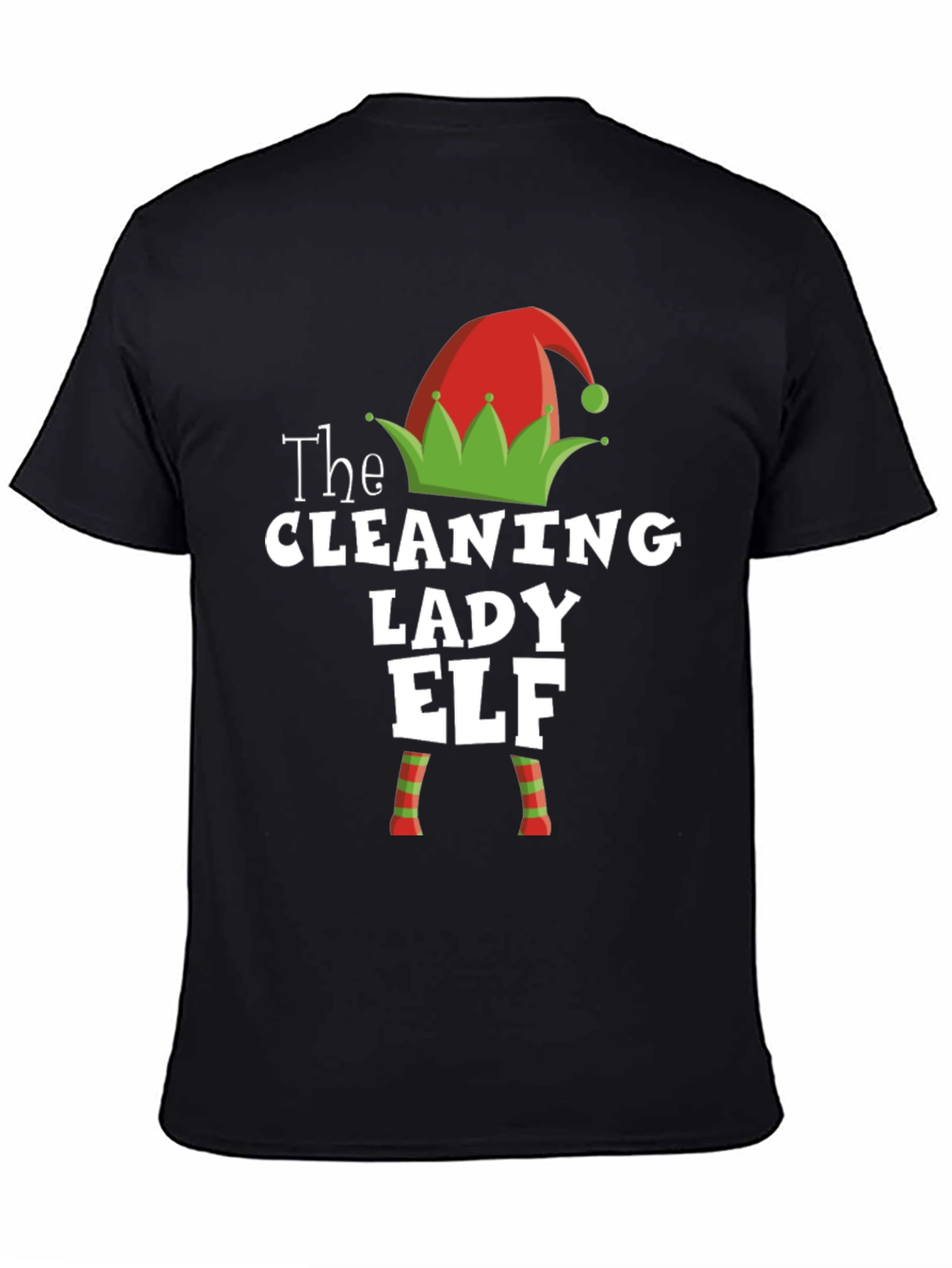 Cleaning Lady Elf Christmas T-Shirt