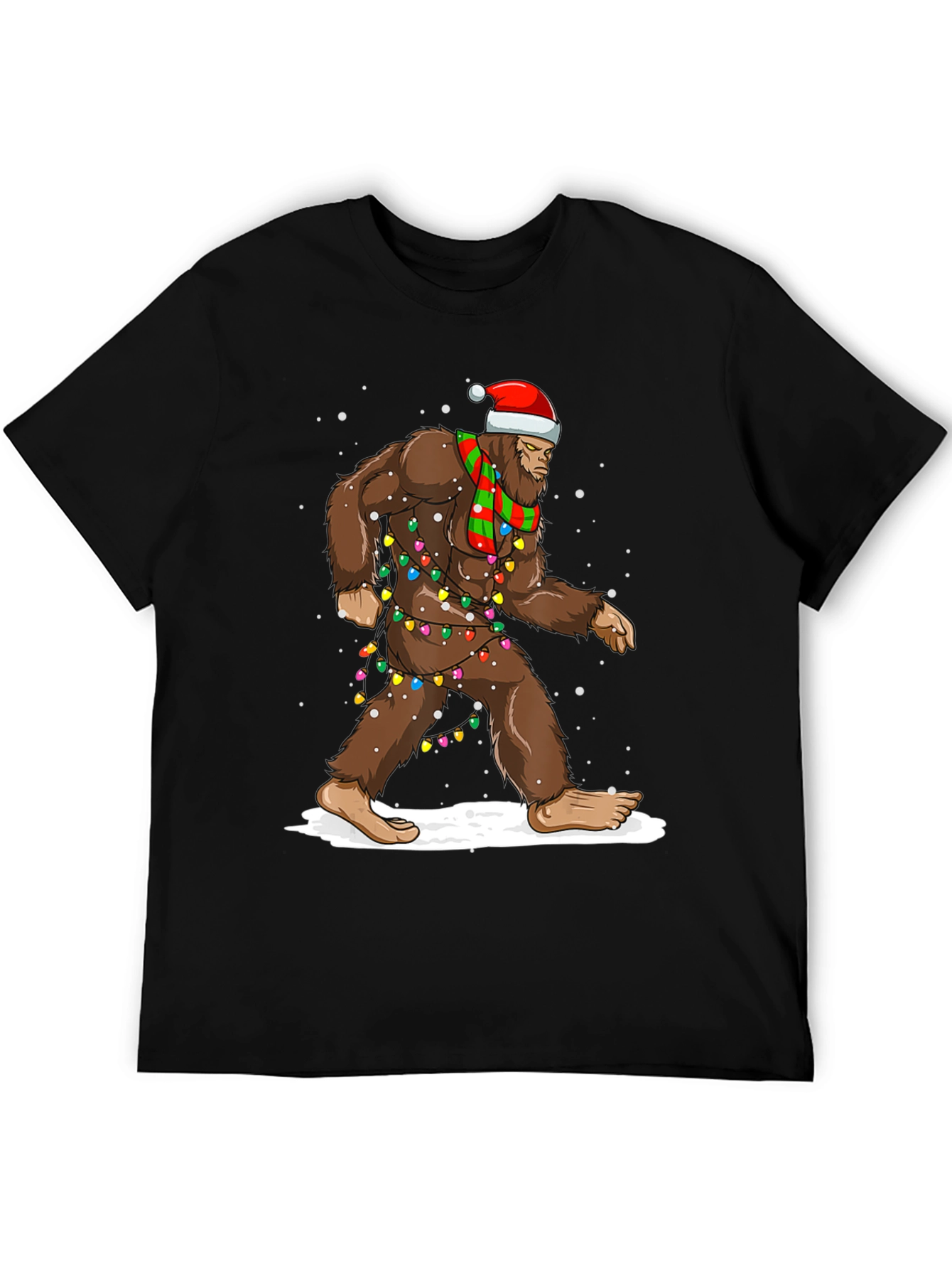 Festive Bigfoot Christmas T-Shirt
