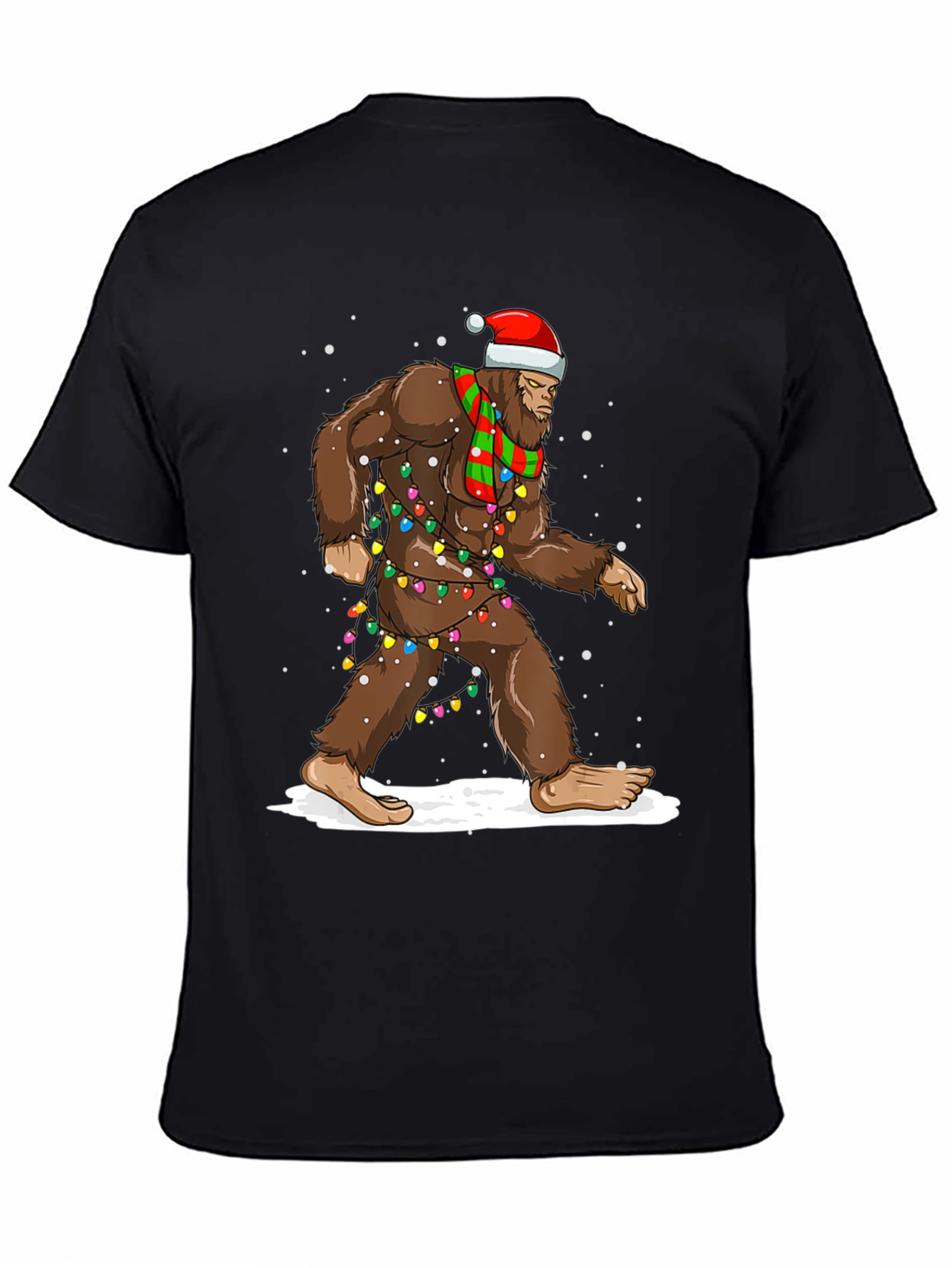Festive Bigfoot Christmas T-Shirt