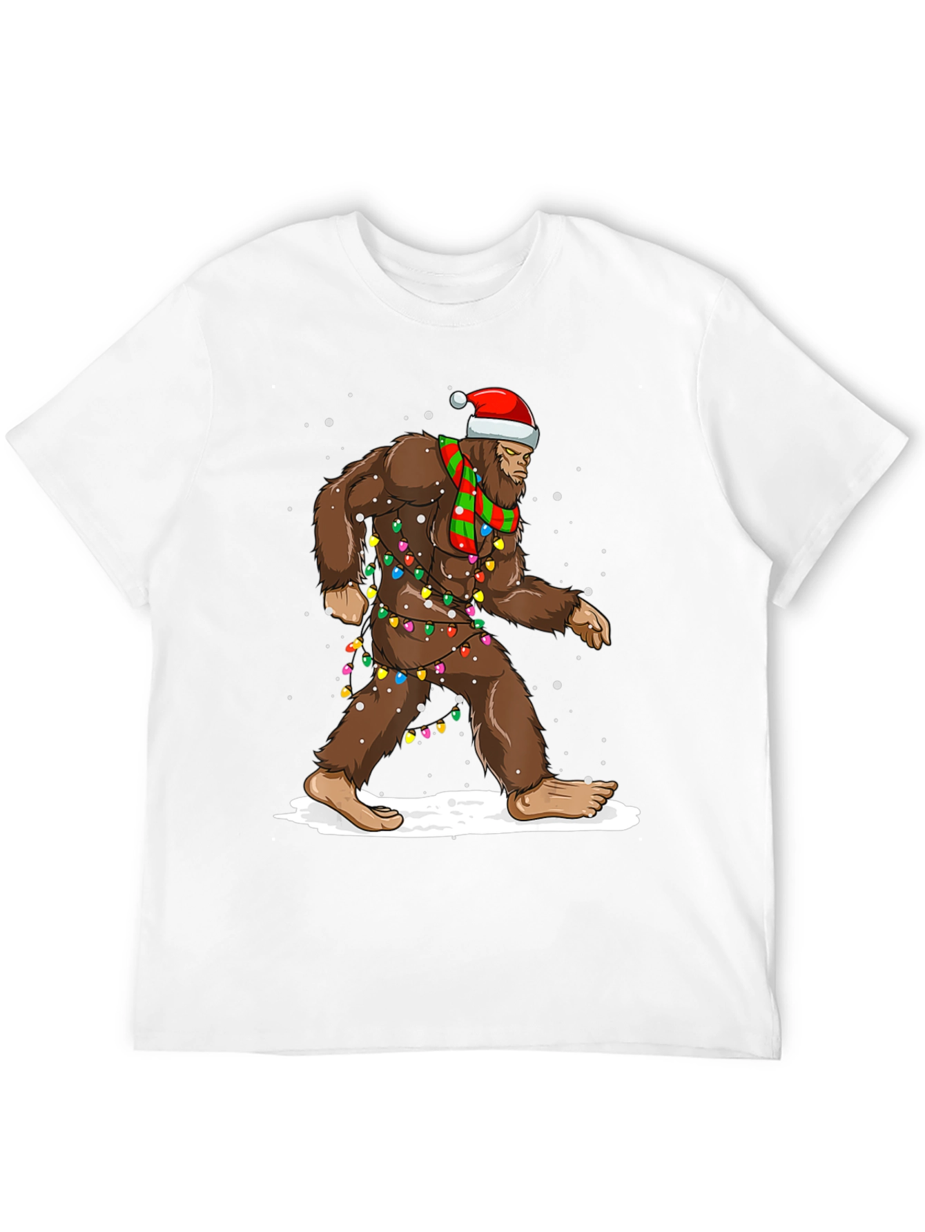 Festive Bigfoot Christmas T-Shirt