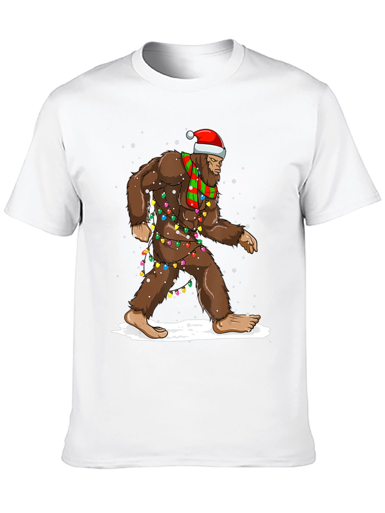 Festive Bigfoot Christmas T-Shirt