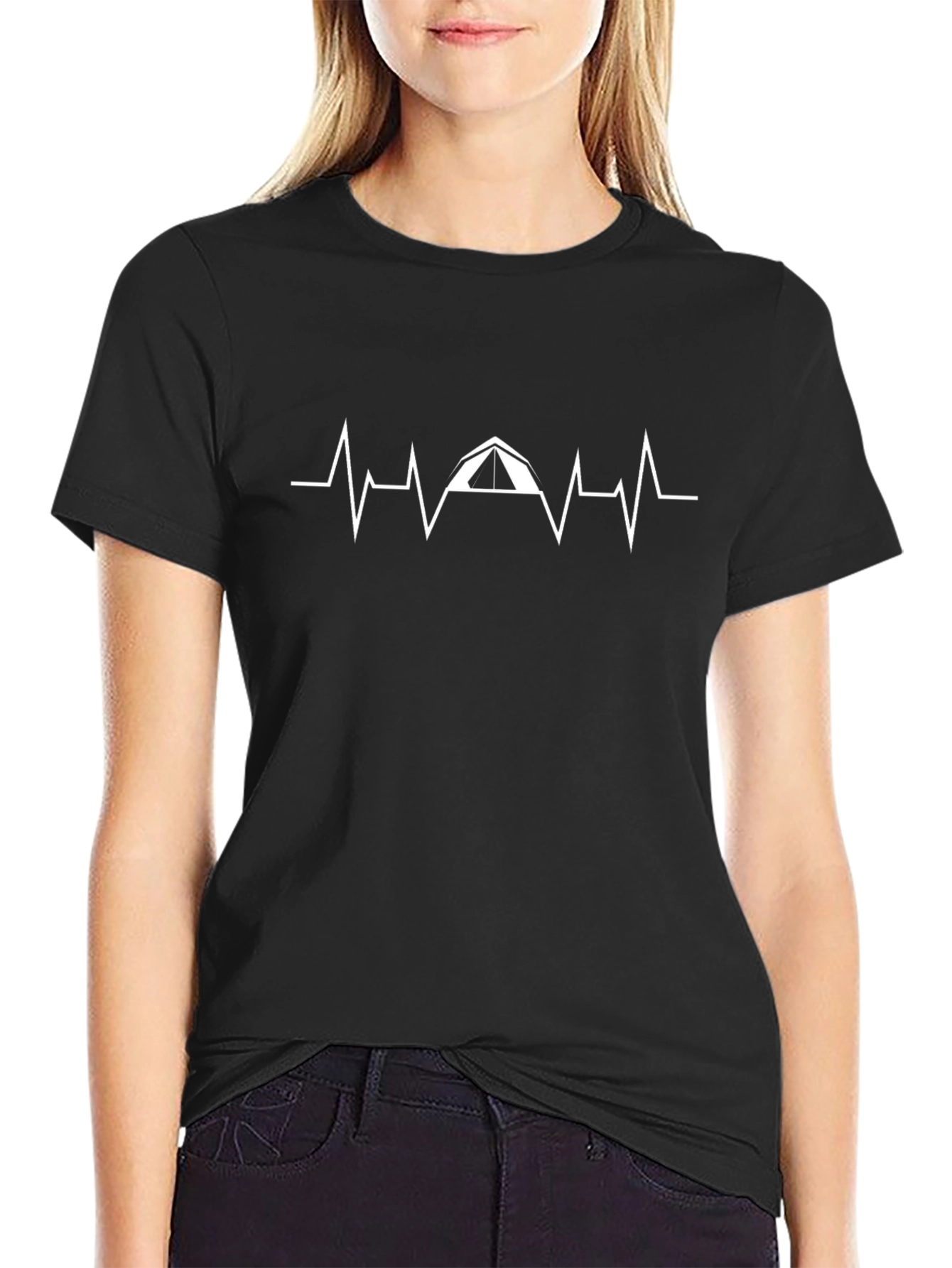 Camping Heartbeat T-Shirt - Outdoor Adventure Tee