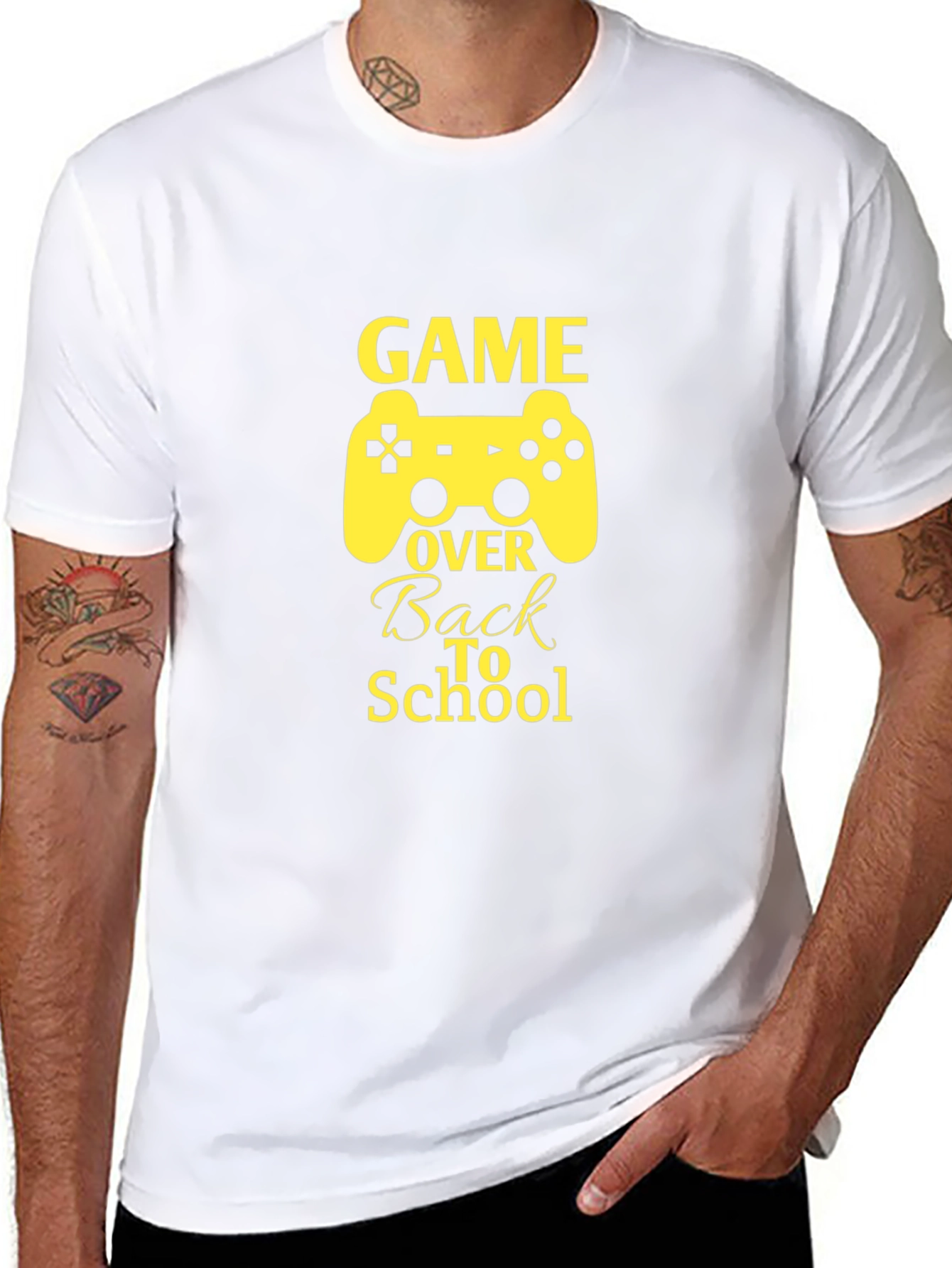 Game Over Back to School Black T-Shirt