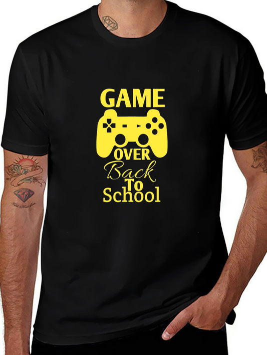 Game Over Back to School Black T-Shirt