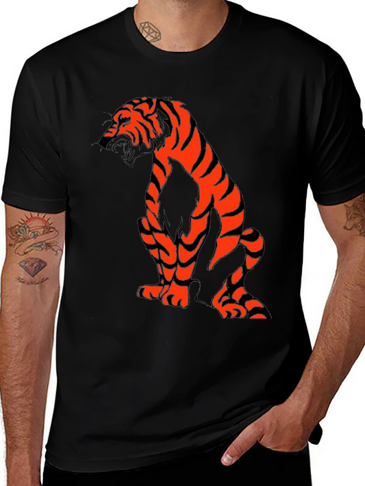 Tiger Graphic Tee - Mens Black T-Shirt