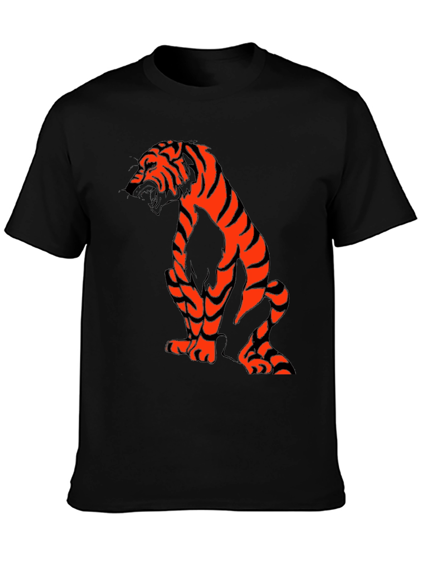 Tiger Graphic Tee - Mens Black T-Shirt