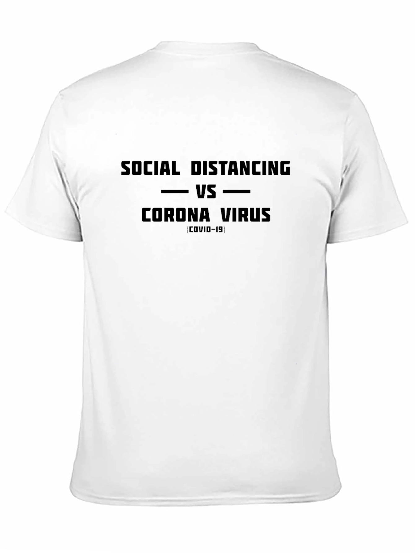 Social Distancing vs Coronavirus Black T-Shirt