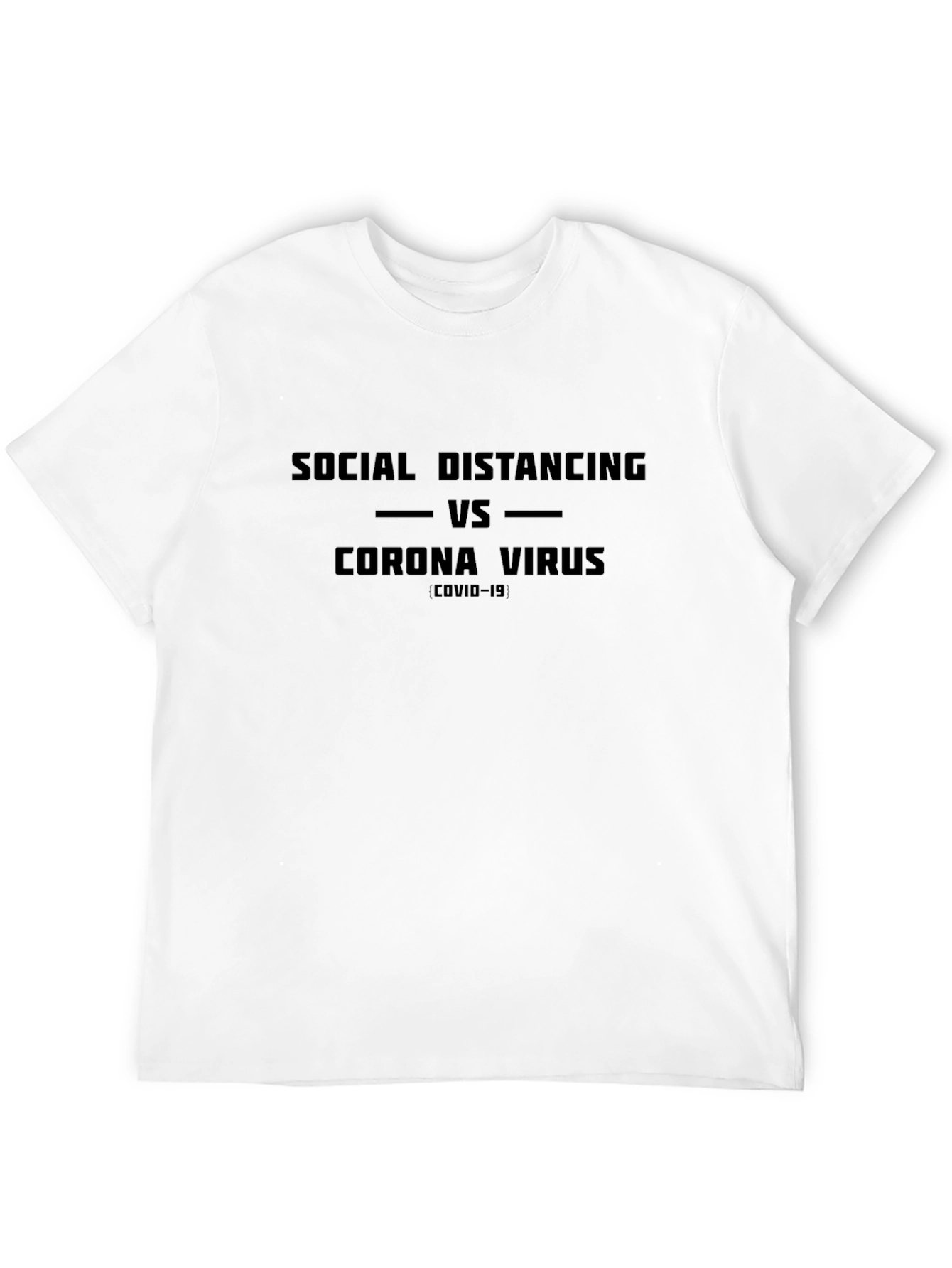 Social Distancing vs Coronavirus Black T-Shirt