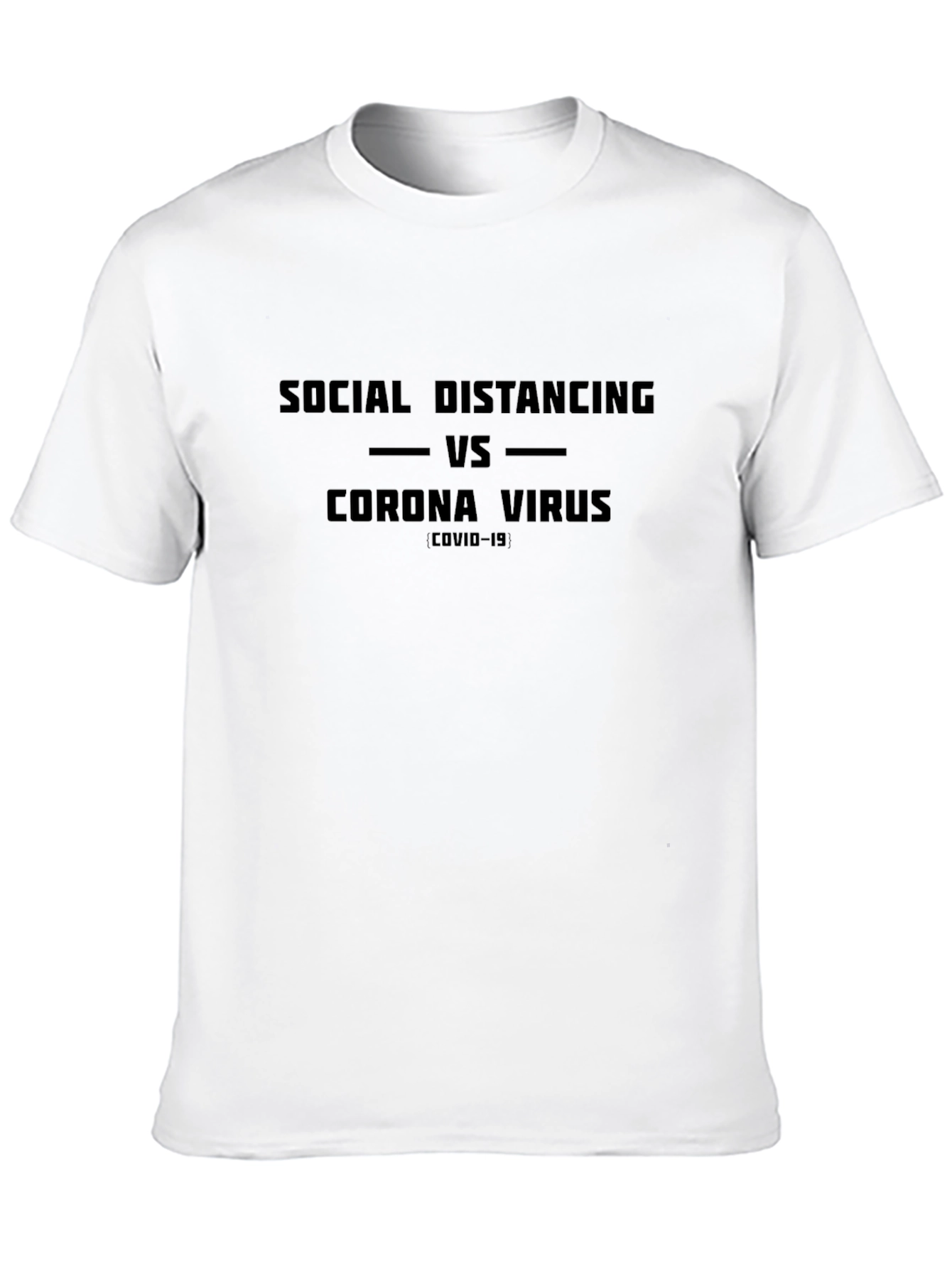 Social Distancing vs Coronavirus Black T-Shirt