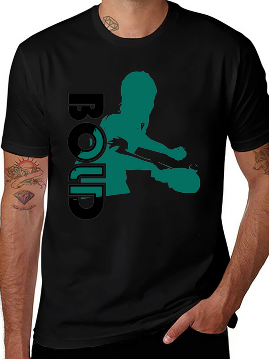 Bold Silhouette Graphic Tee - Black