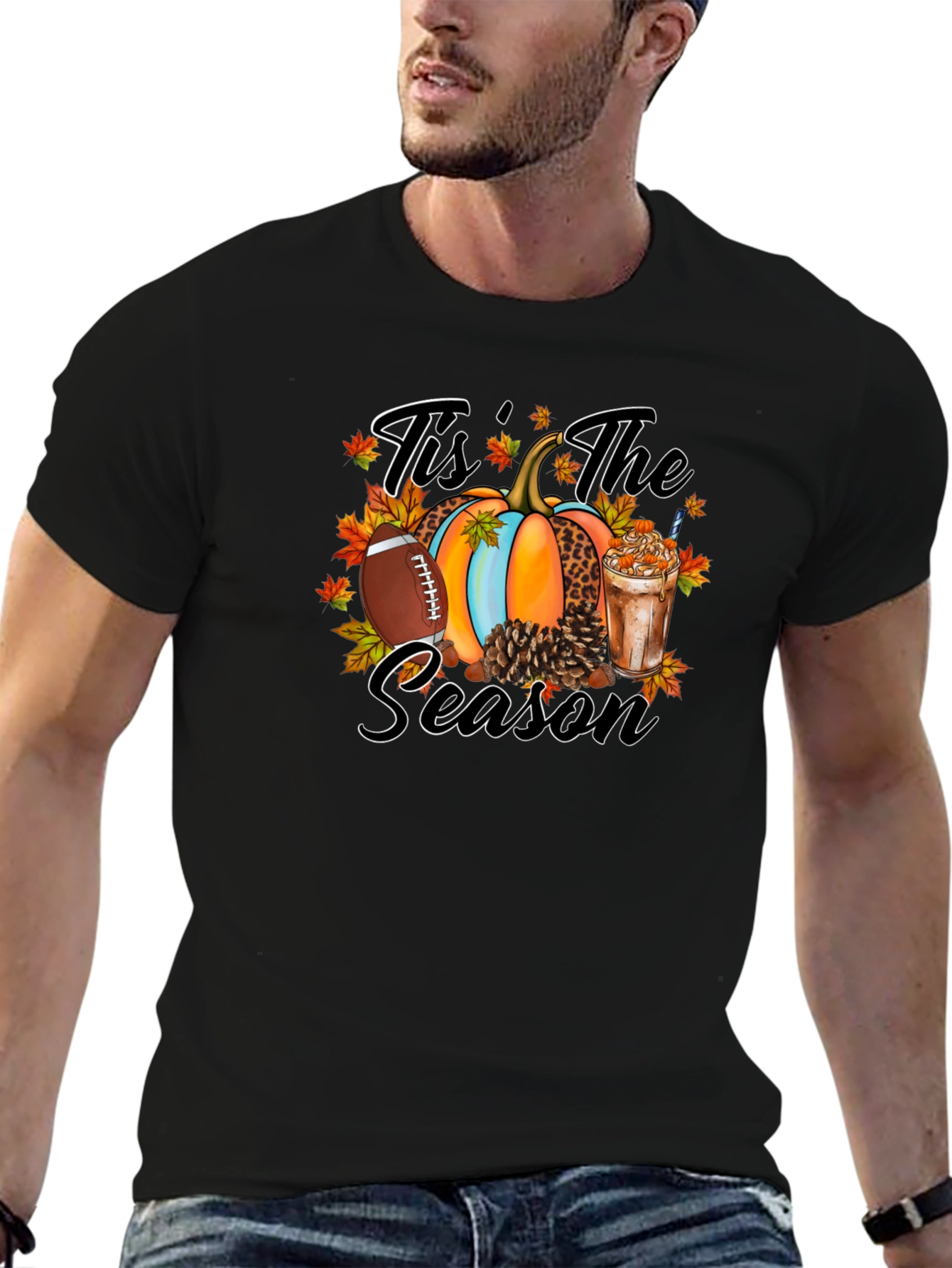 Tis The Season Football Pumpkin T-Shirt