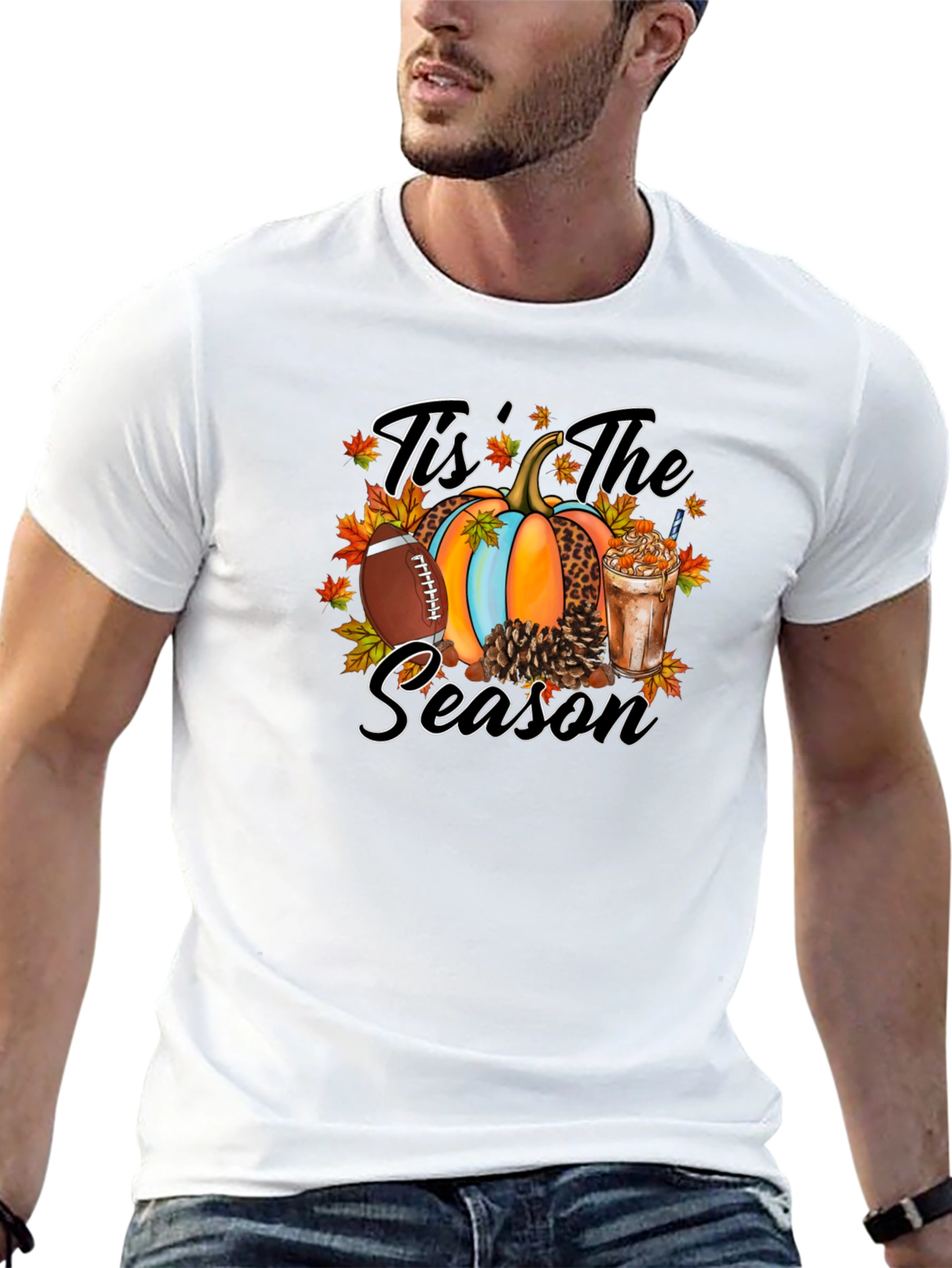 Tis The Season Football Pumpkin T-Shirt