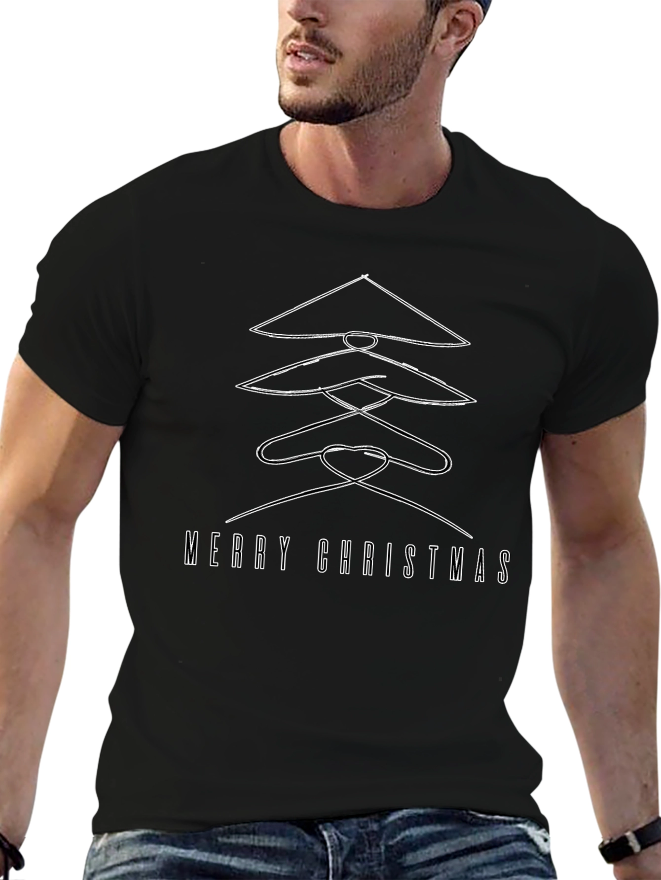 Merry Christmas Clothes Hanger Tree T-Shirt