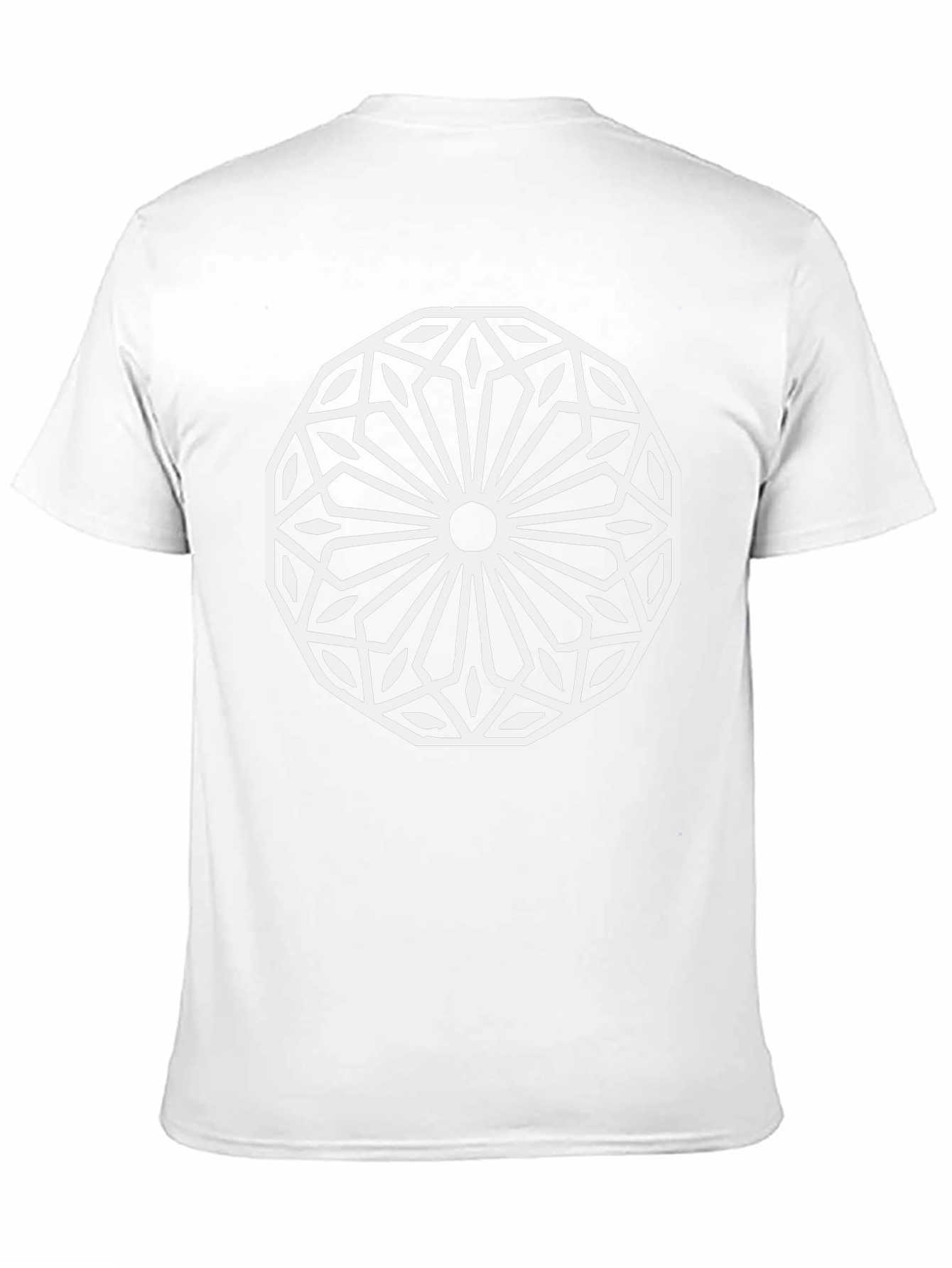 Geometric Mandala Graphic Tee - Black