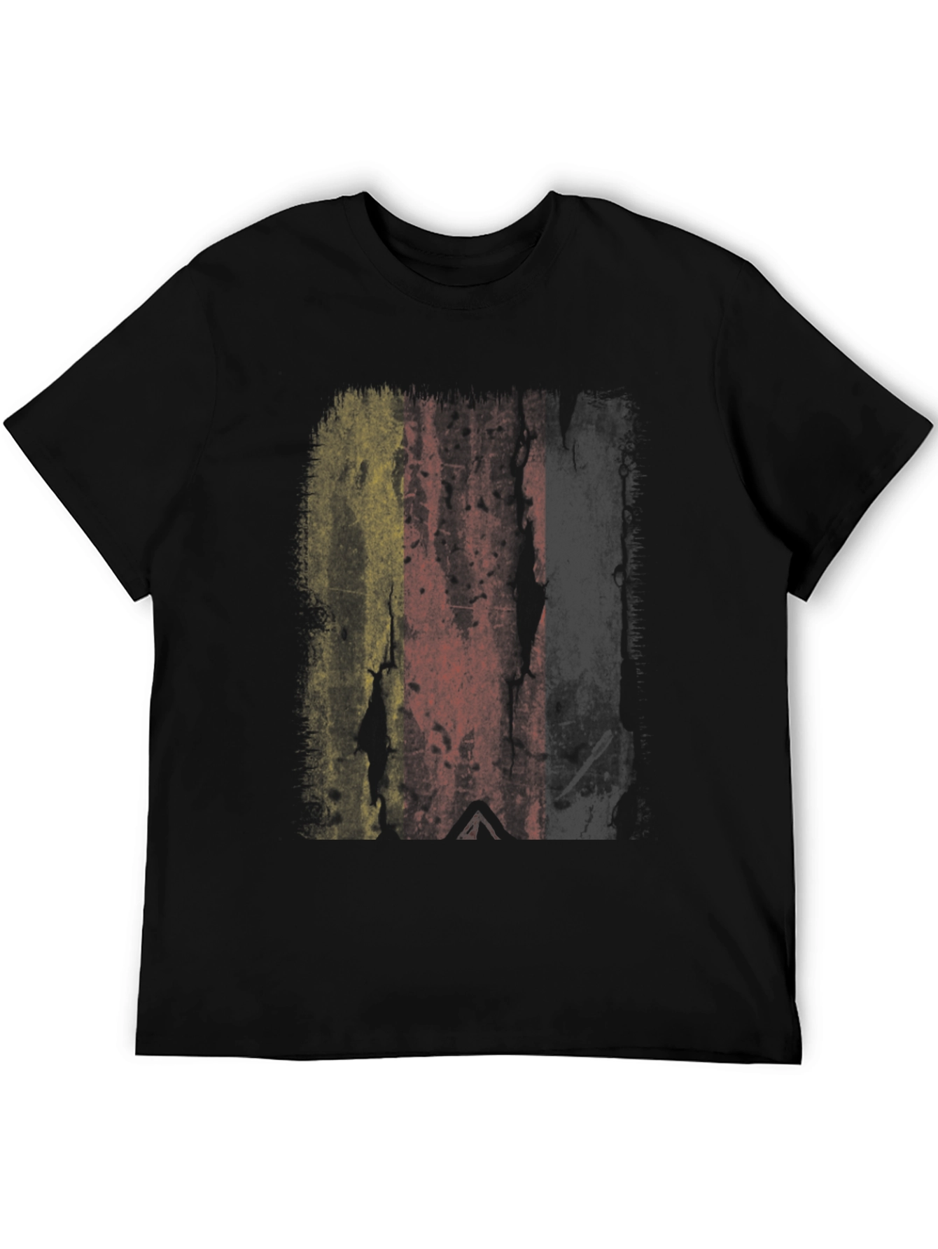 Distressed Belgium Flag Graphic T-Shirt