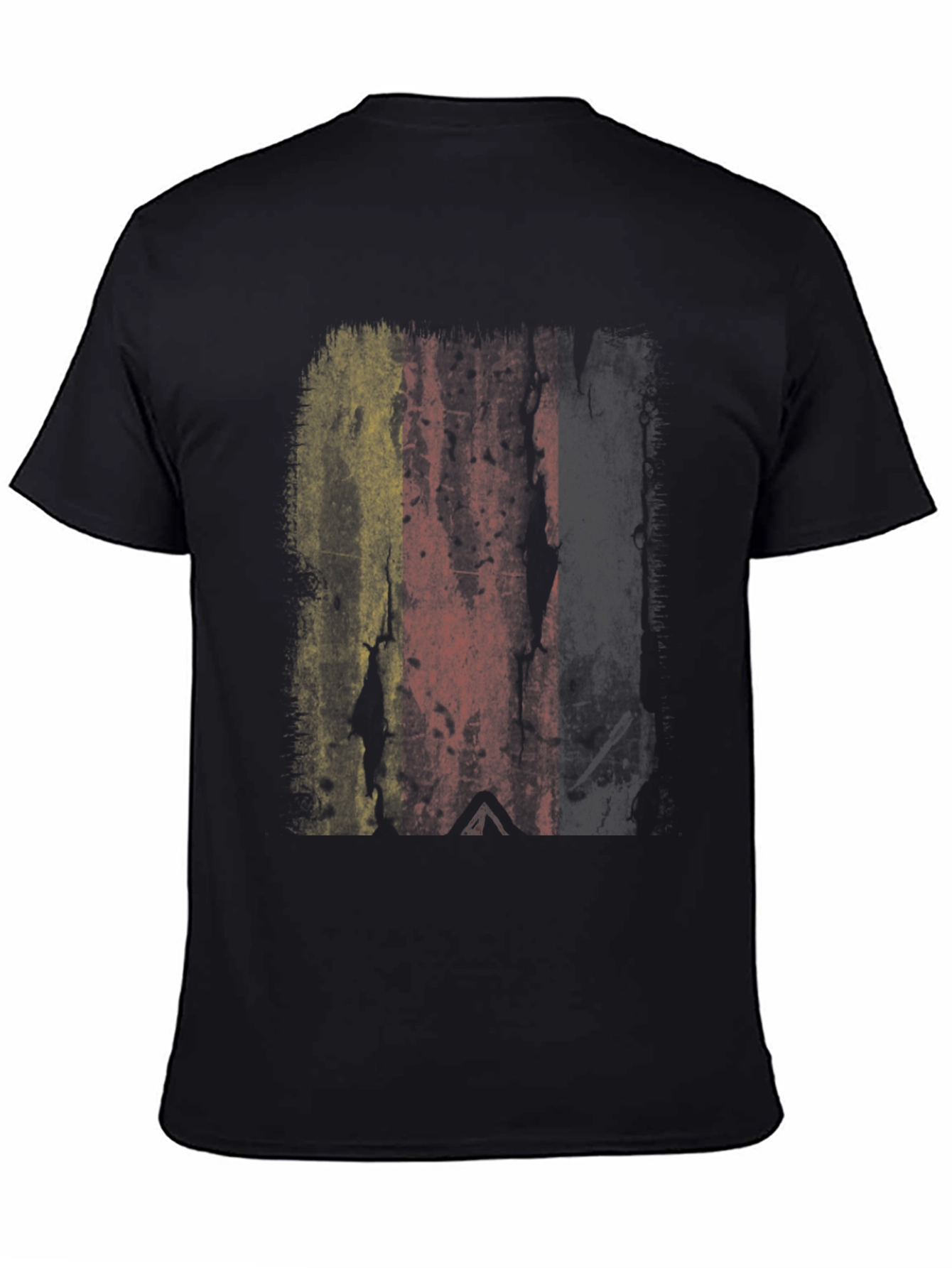 Distressed Belgium Flag Graphic T-Shirt