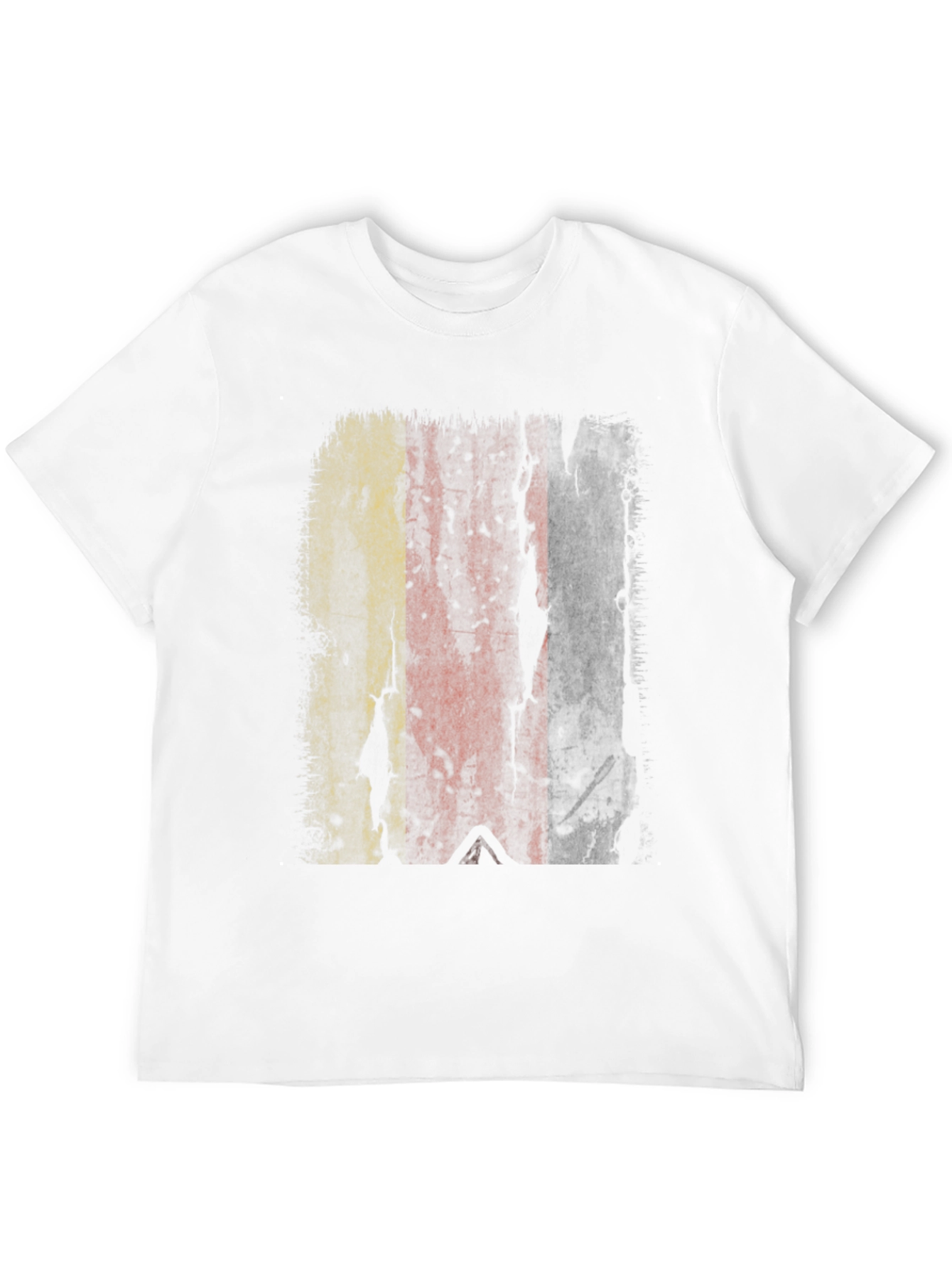 Distressed Belgium Flag Graphic T-Shirt
