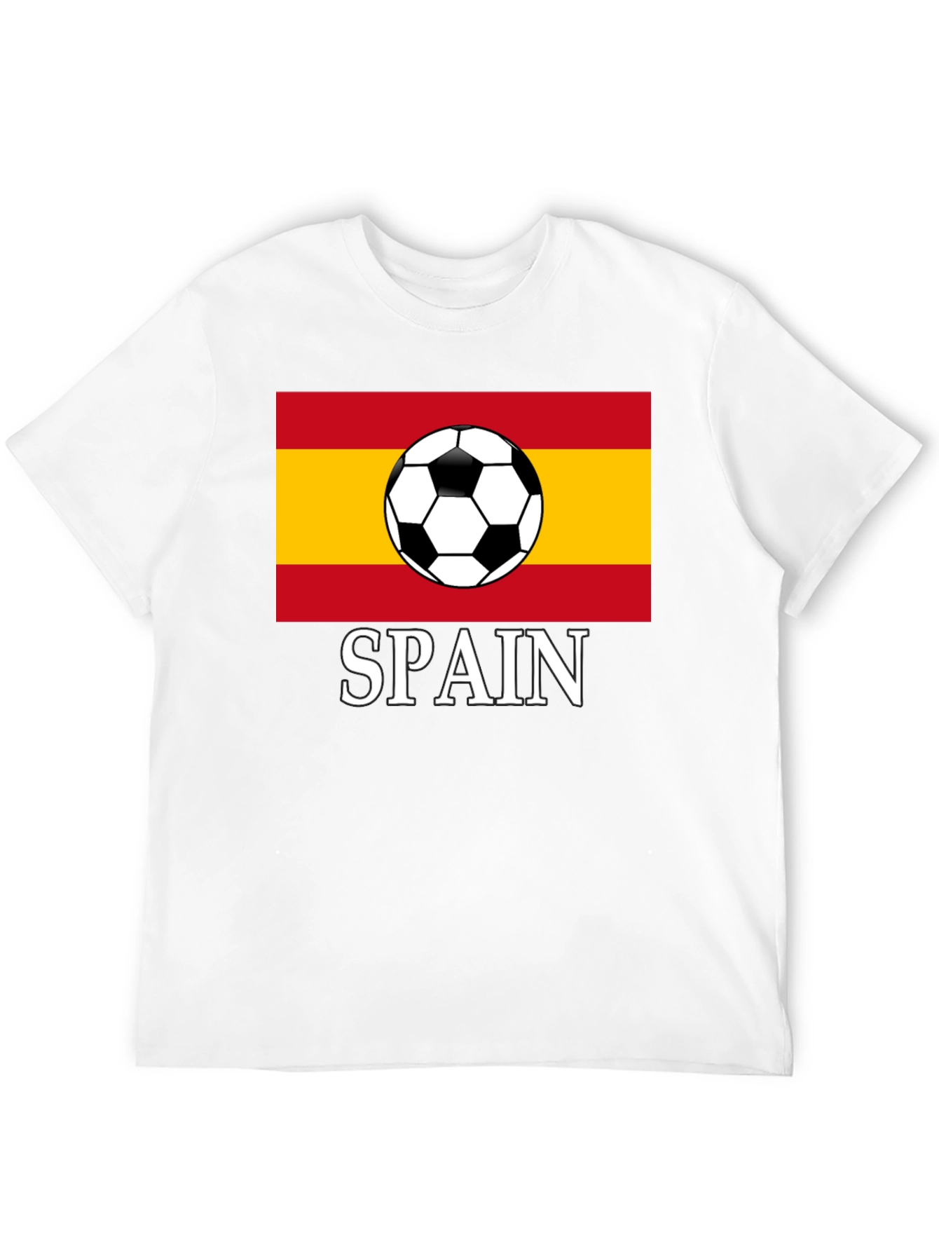 Spain Soccer Flag T-Shirt - Black
