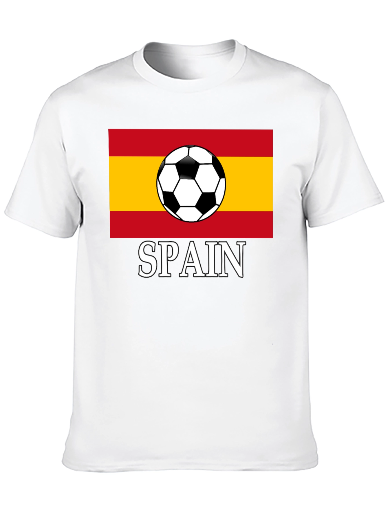 Spain Soccer Flag T-Shirt - Black