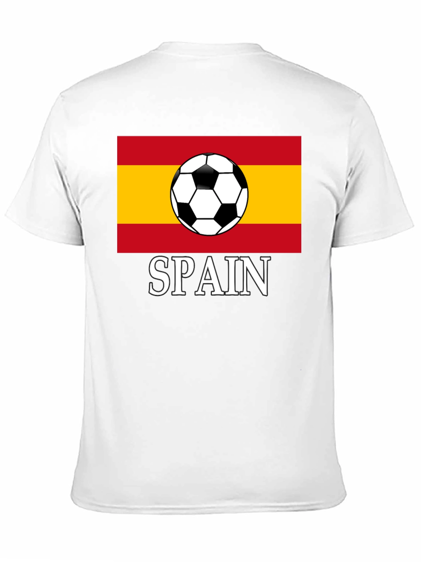 Spain Soccer Flag T-Shirt - Black