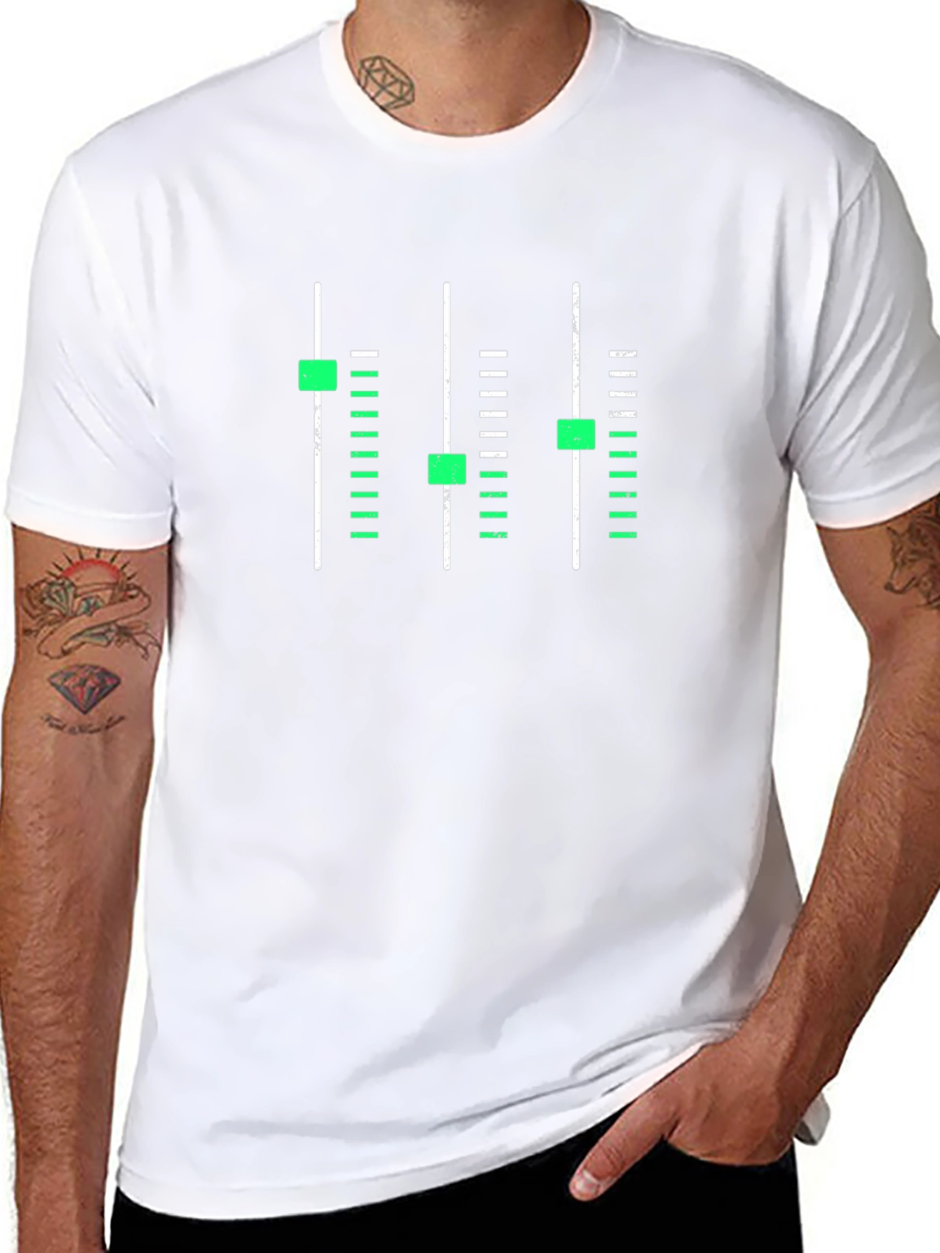DJ Mixer Graphic T-Shirt - Black Crew Neck Tee